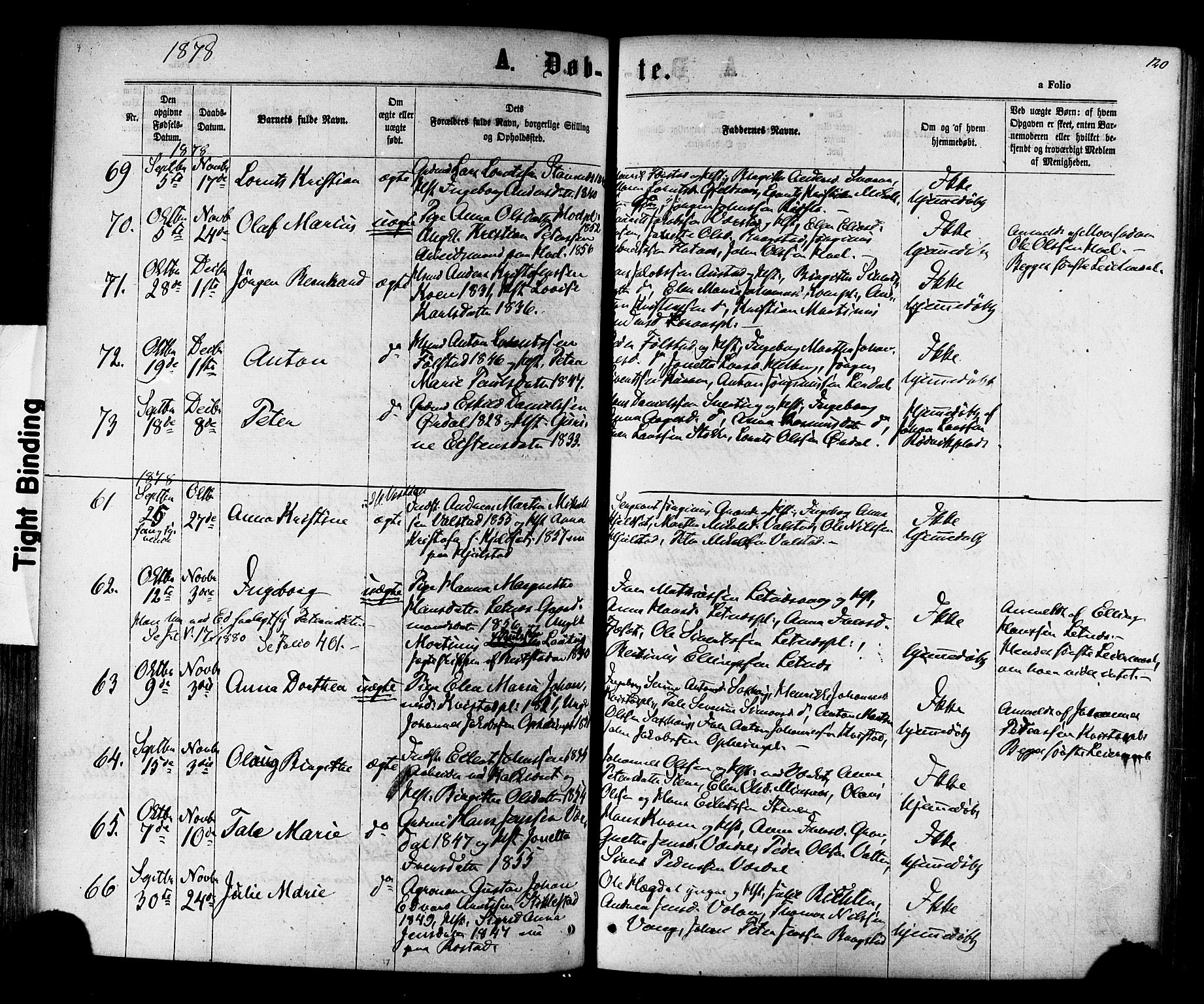 Ministerialprotokoller, klokkerbøker og fødselsregistre - Nord-Trøndelag, AV/SAT-A-1458/730/L0284: Ministerialbok nr. 730A09, 1866-1878, s. 120