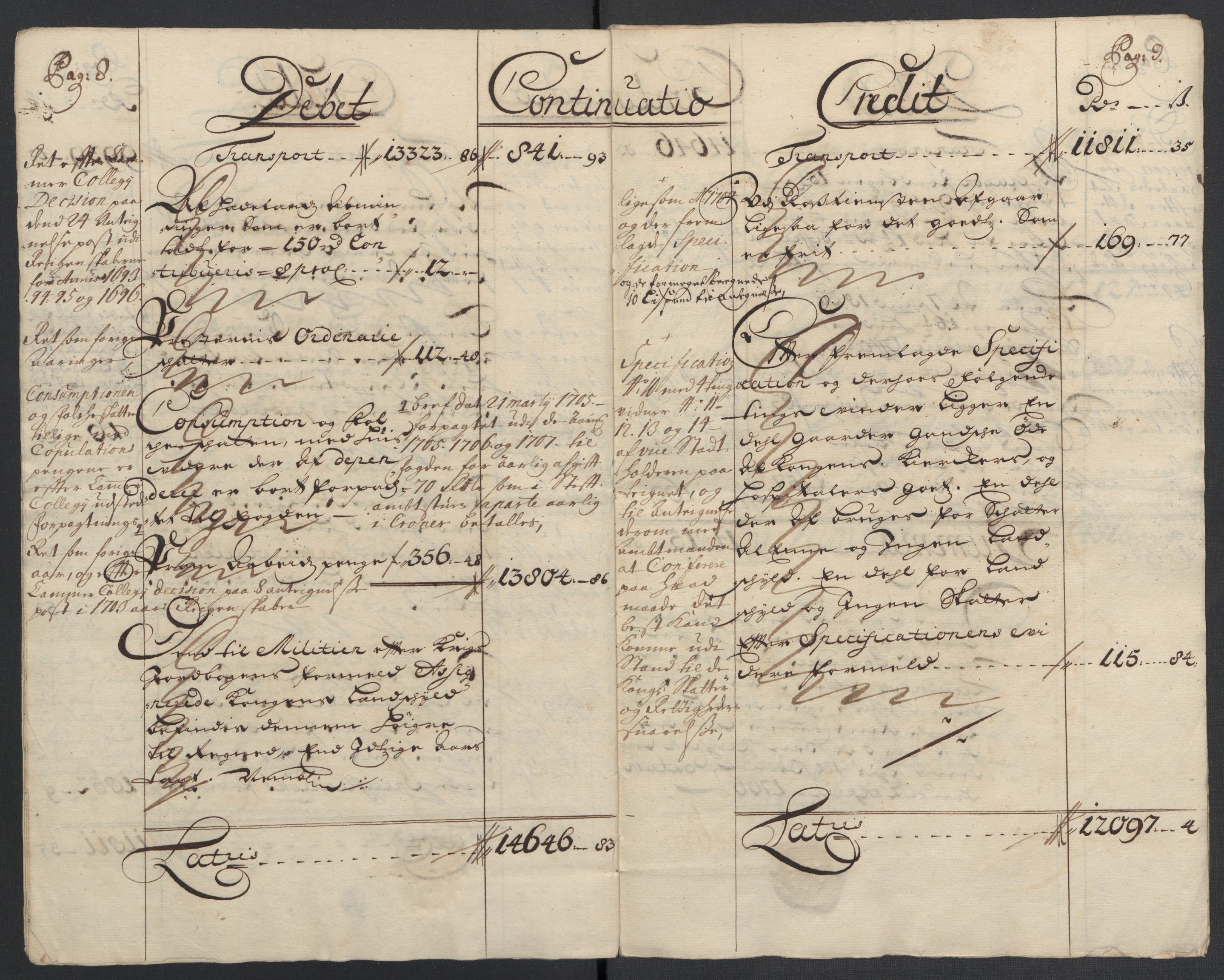 Rentekammeret inntil 1814, Reviderte regnskaper, Fogderegnskap, AV/RA-EA-4092/R18/L1303: Fogderegnskap Hadeland, Toten og Valdres, 1705, s. 7