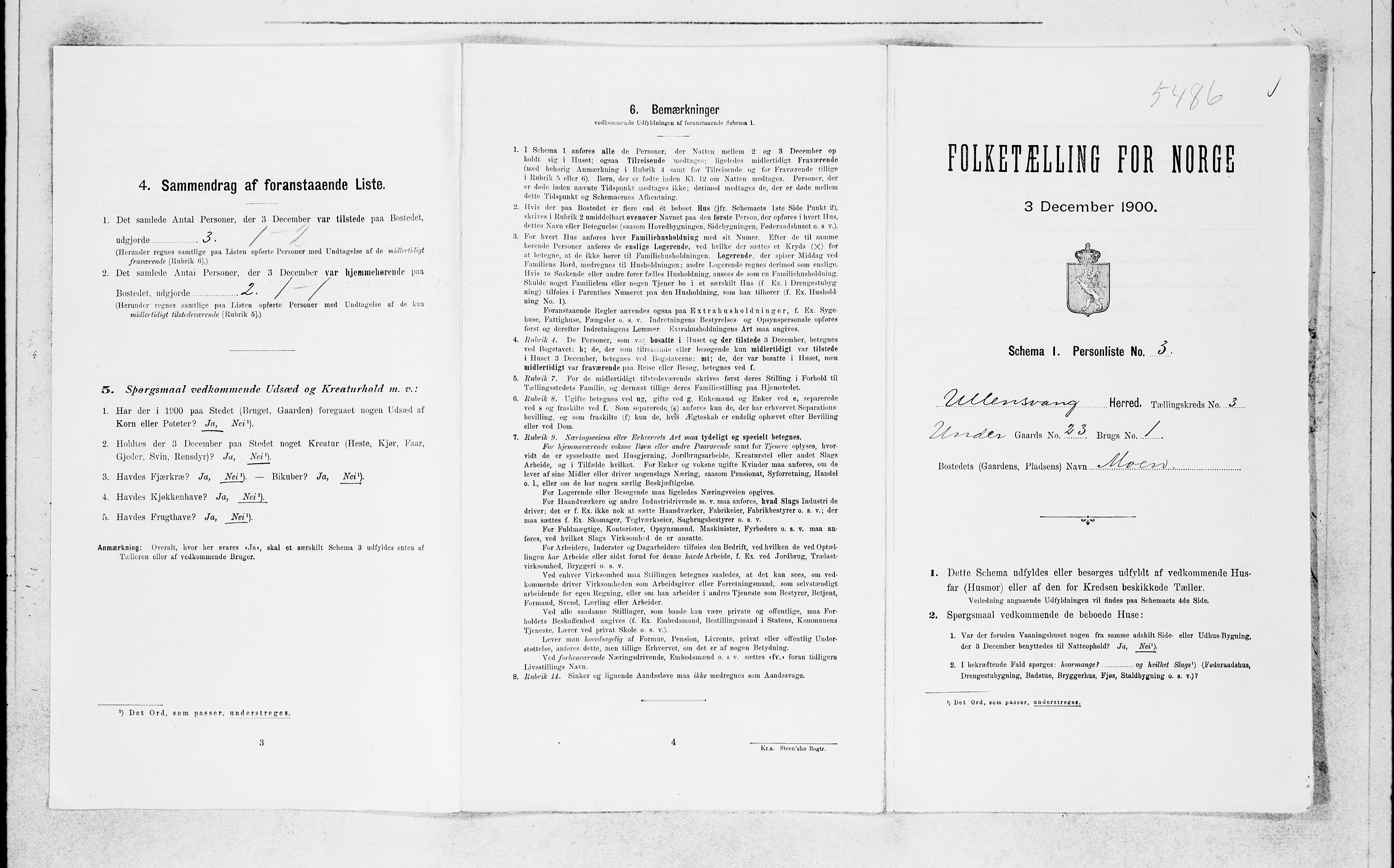 SAB, Folketelling 1900 for 1230 Ullensvang herred, 1900, s. 341