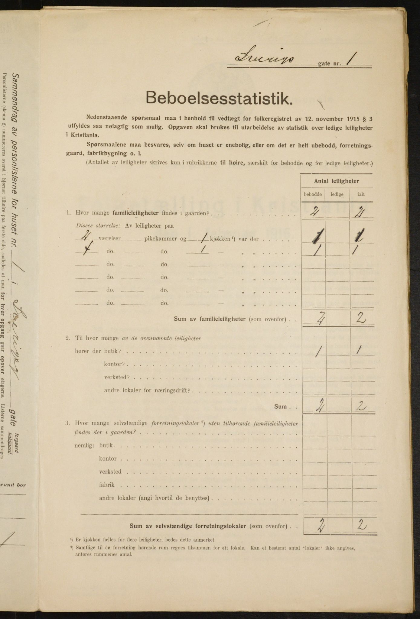 OBA, Kommunal folketelling 1.2.1916 for Kristiania, 1916, s. 108729