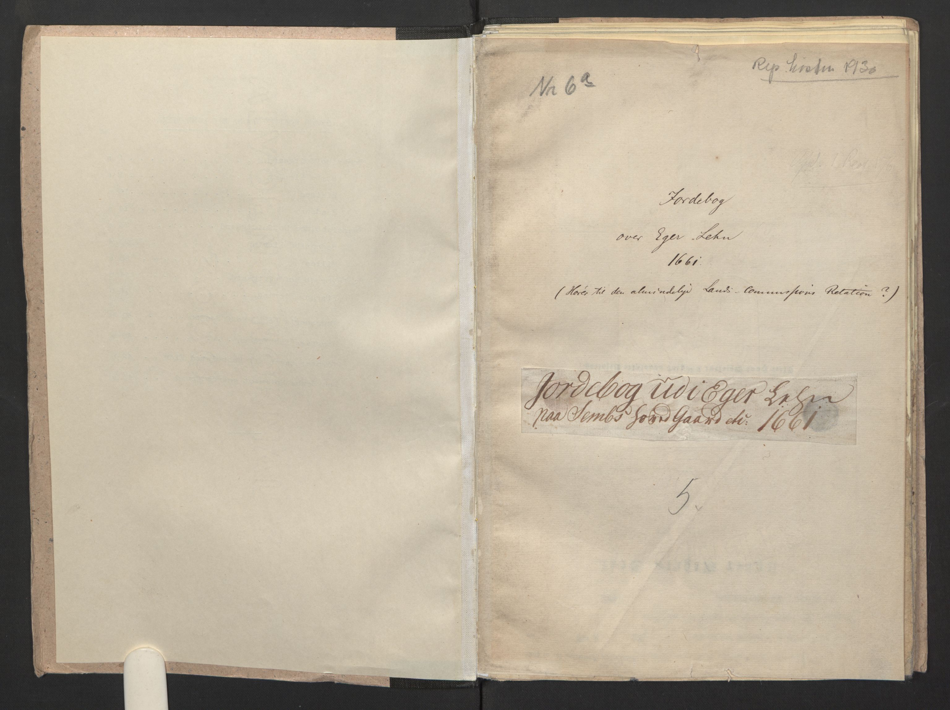 Rentekammeret inntil 1814, Realistisk ordnet avdeling, RA/EA-4070/L/L0016/0002: Tønsberg lagdømme. Eiker, Modum, Sigdal og Sandsvær: / Kronens jordebok, 1661