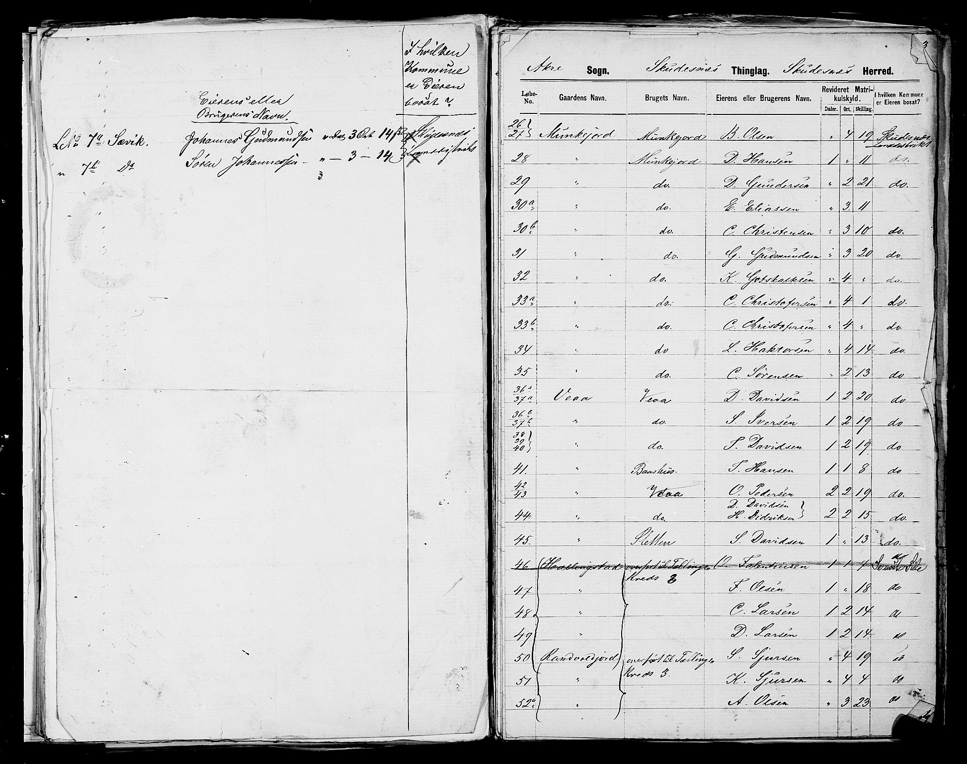 SAST, Folketelling 1875 for 1150L Skudenes prestegjeld, Falnes sokn, Åkra sokn og Ferkingstad sokn, 1875, s. 42