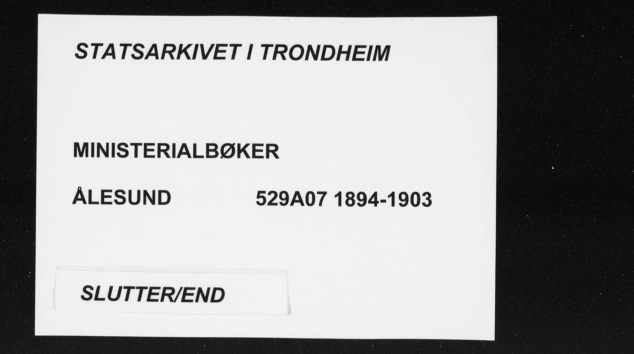 Ministerialprotokoller, klokkerbøker og fødselsregistre - Møre og Romsdal, AV/SAT-A-1454/529/L0457: Ministerialbok nr. 529A07, 1894-1903