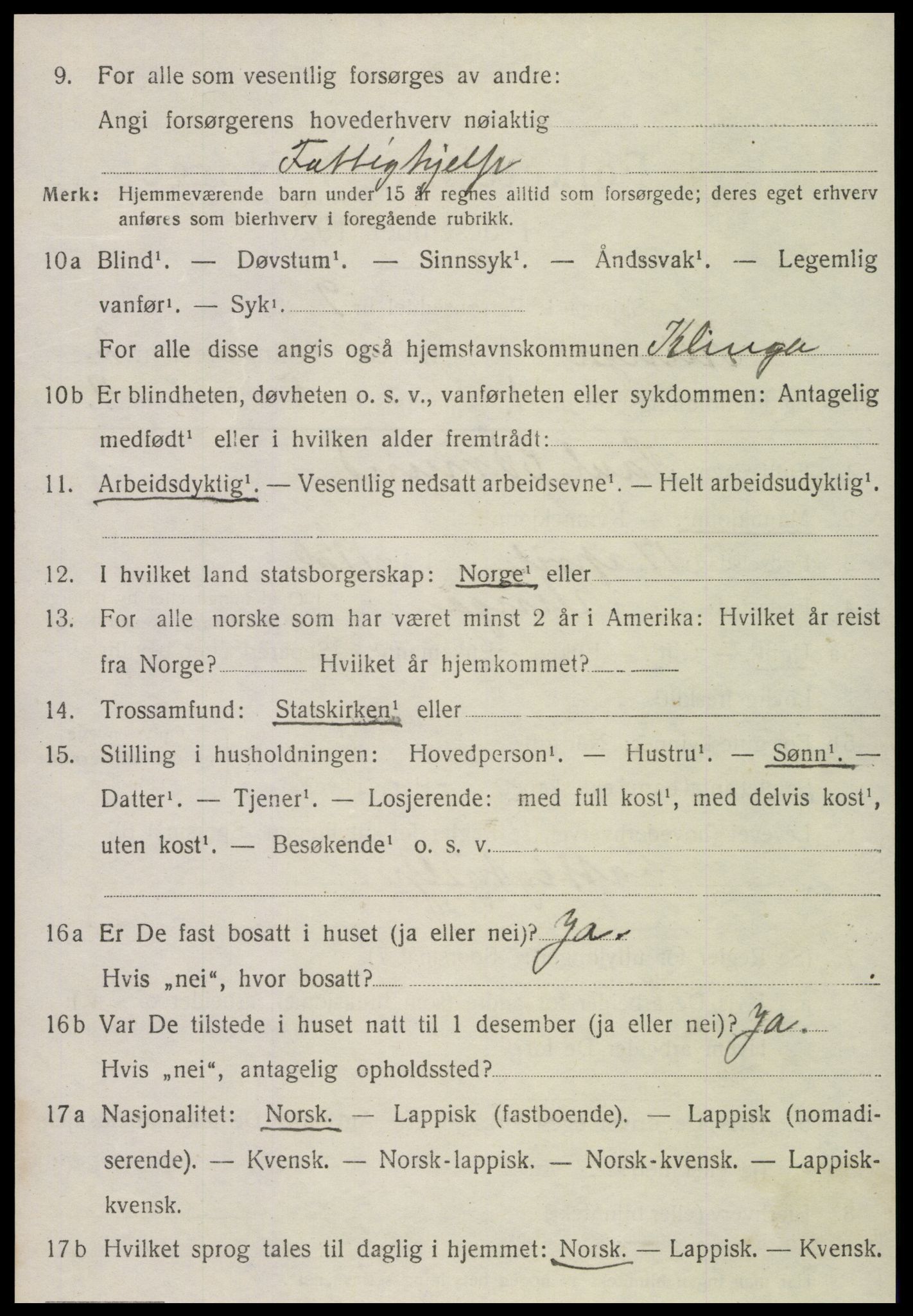 SAT, Folketelling 1920 for 1746 Klinga herred, 1920, s. 1436