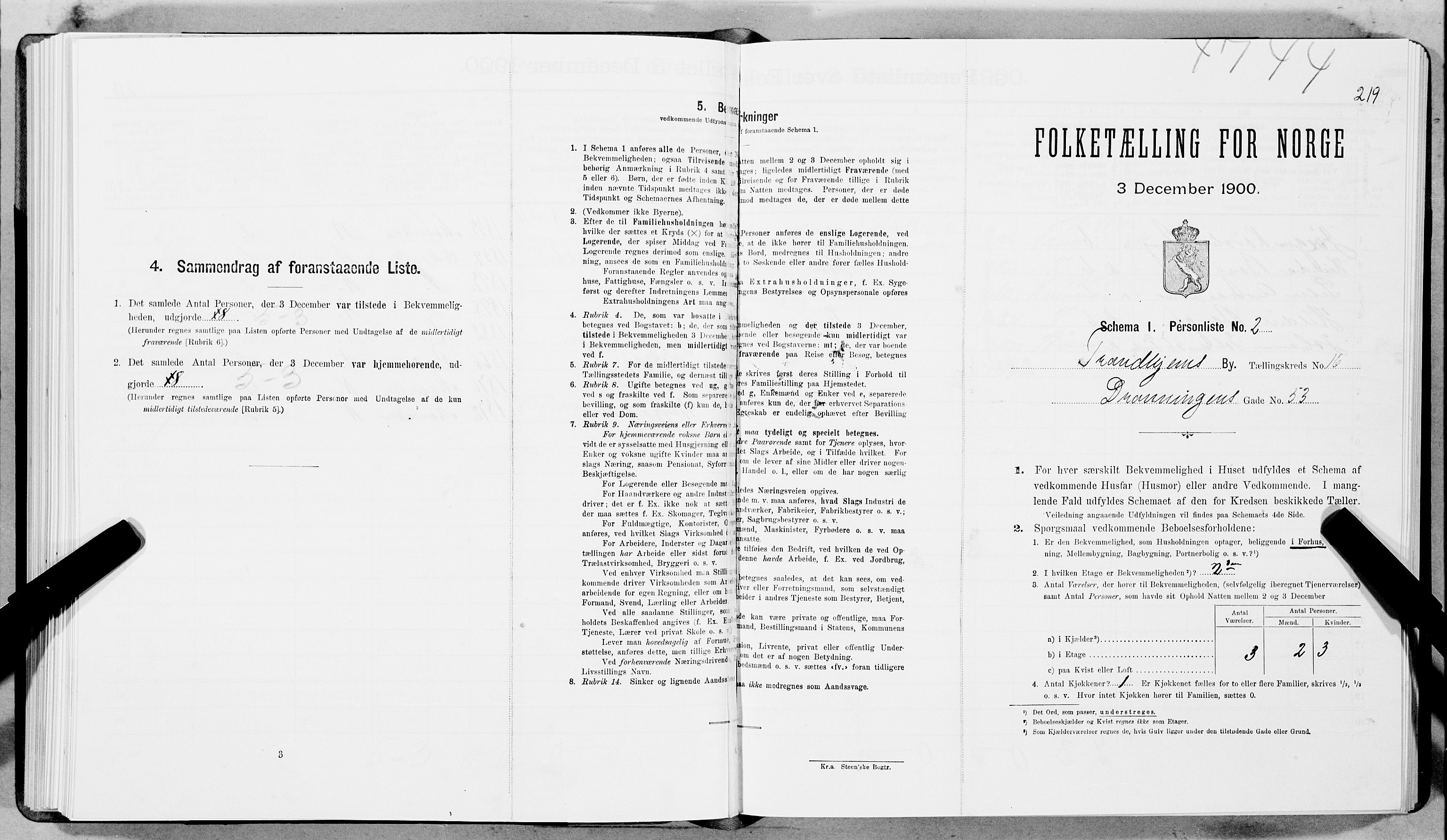 SAT, Folketelling 1900 for 1601 Trondheim kjøpstad, 1900, s. 2758