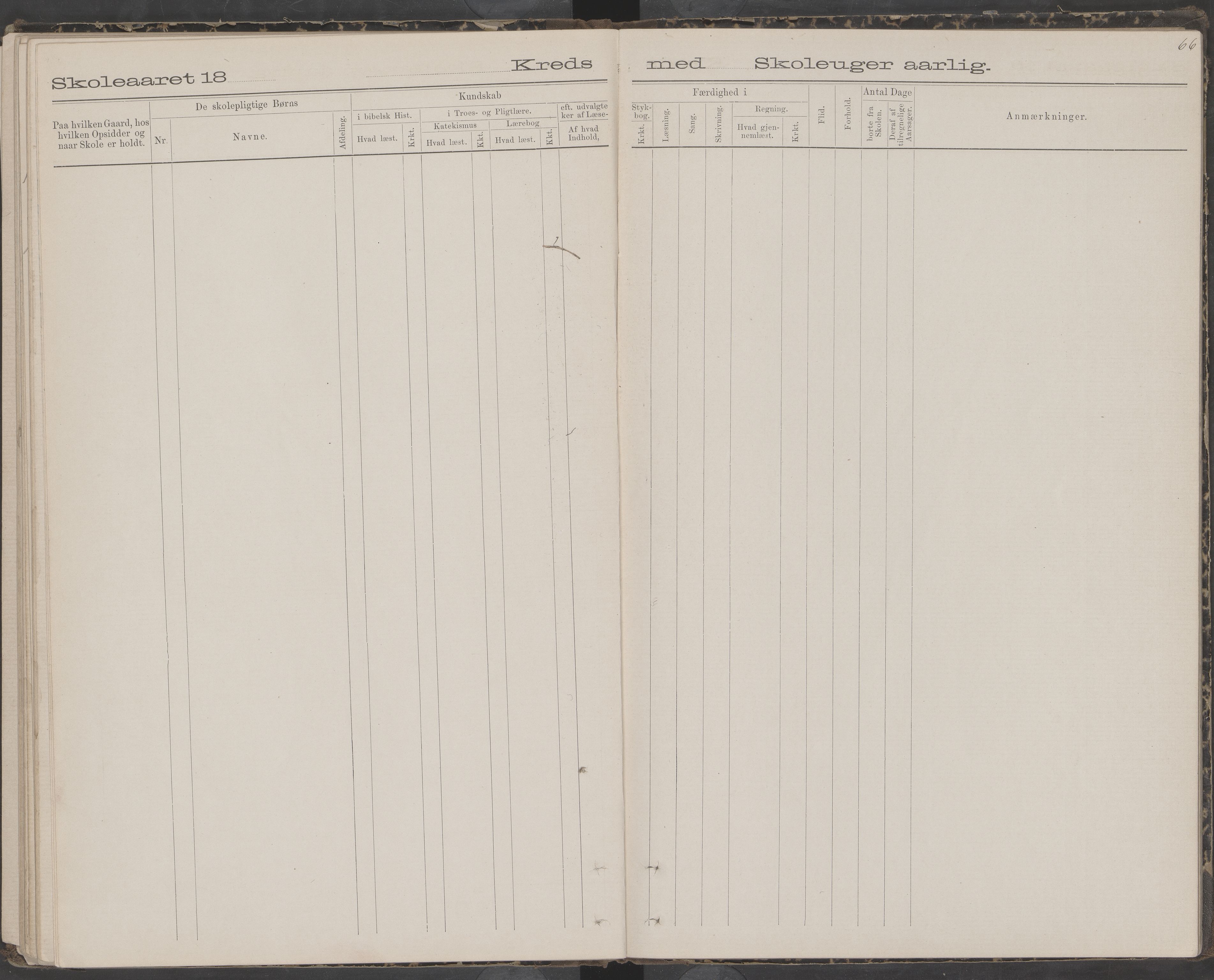 Dønna kommune. Snekkevik skolekrets, AIN/K-18270.510.07/442/L0002: Skoleprotokoll, 1888-1893