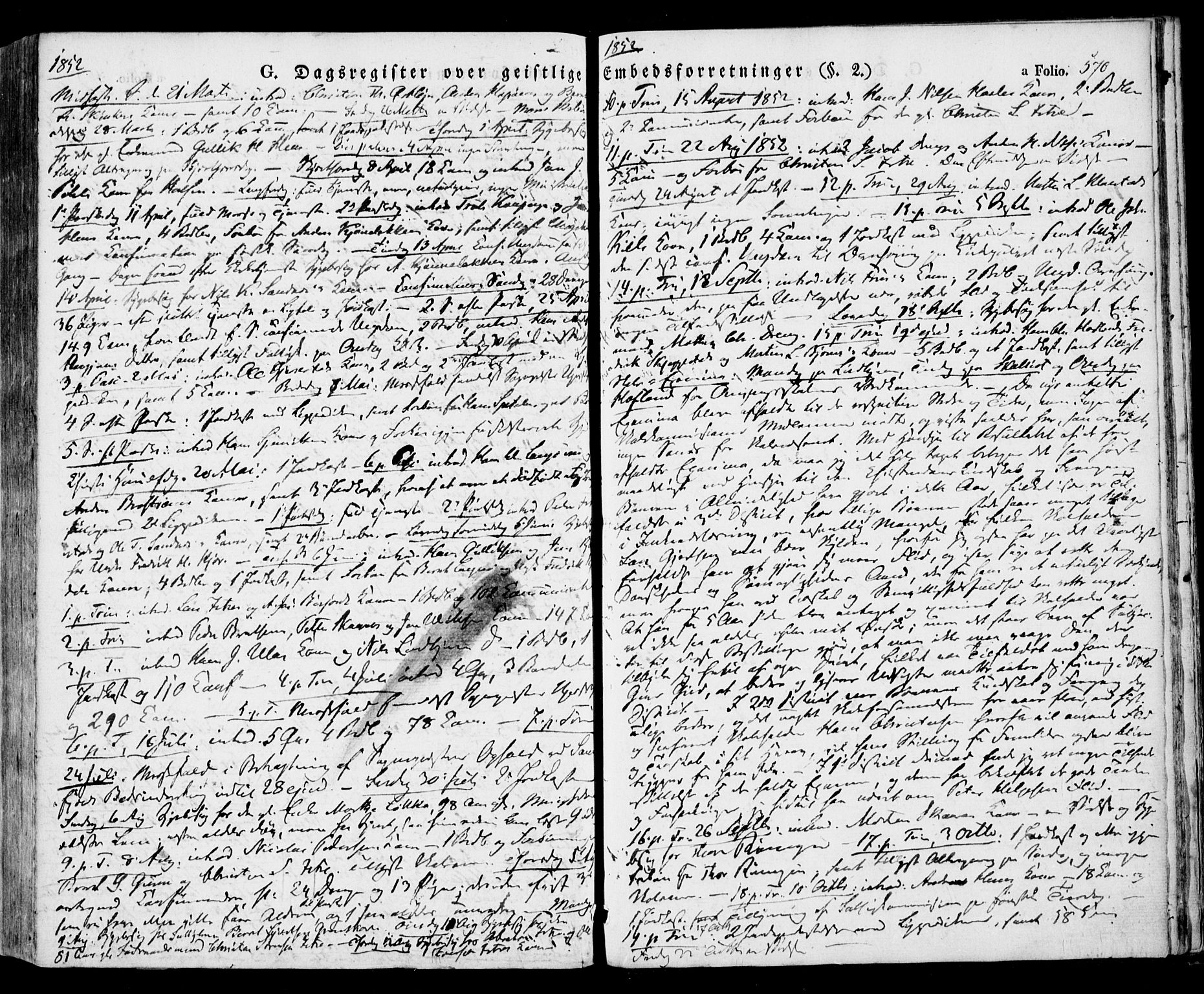 Tjølling kirkebøker, AV/SAKO-A-60/F/Fa/L0006: Ministerialbok nr. 6, 1835-1859, s. 570