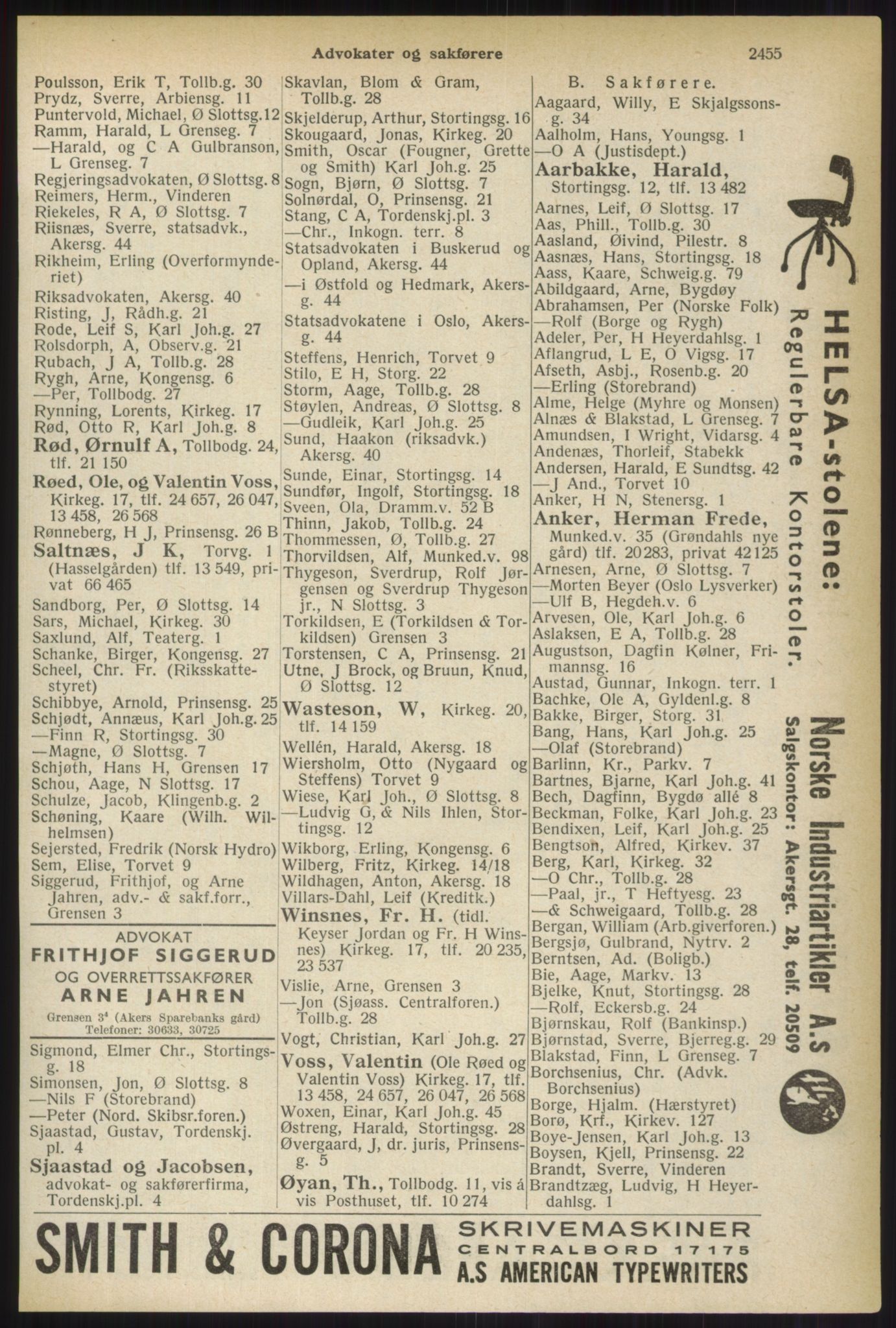 Kristiania/Oslo adressebok, PUBL/-, 1937, s. 2455