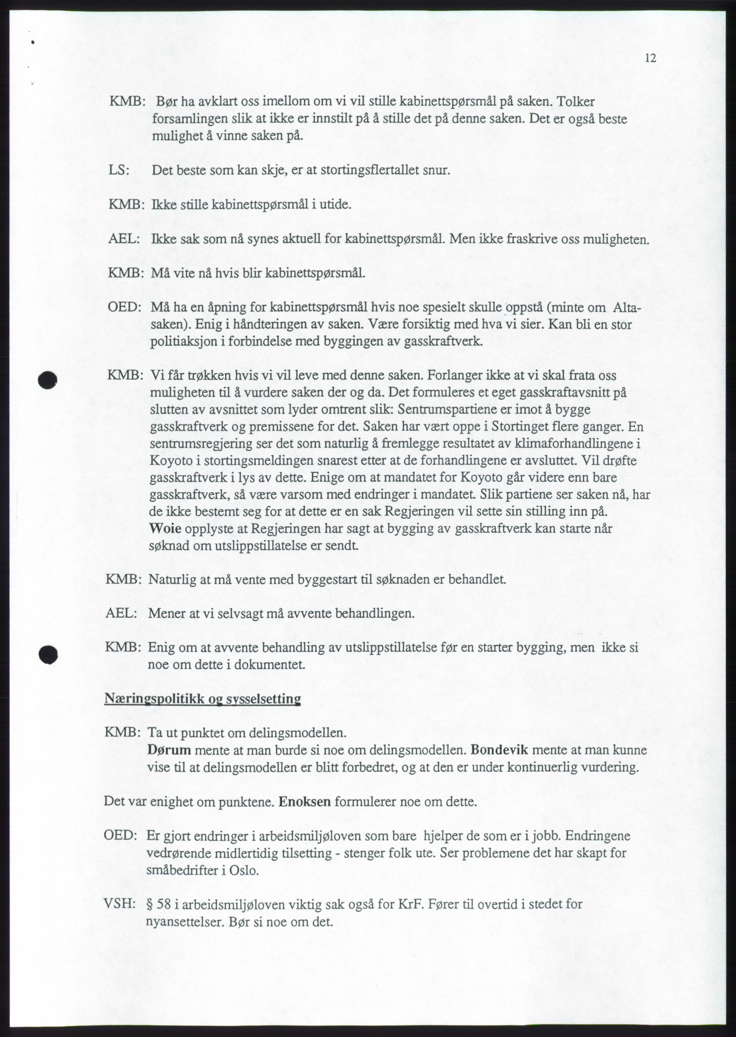 Forhandlingene mellom Kristelig Folkeparti, Senterpartiet og Venstre om dannelse av regjering, RA/PA-1073/A/L0001: Forhandlingsprotokoller, 1997, s. 44