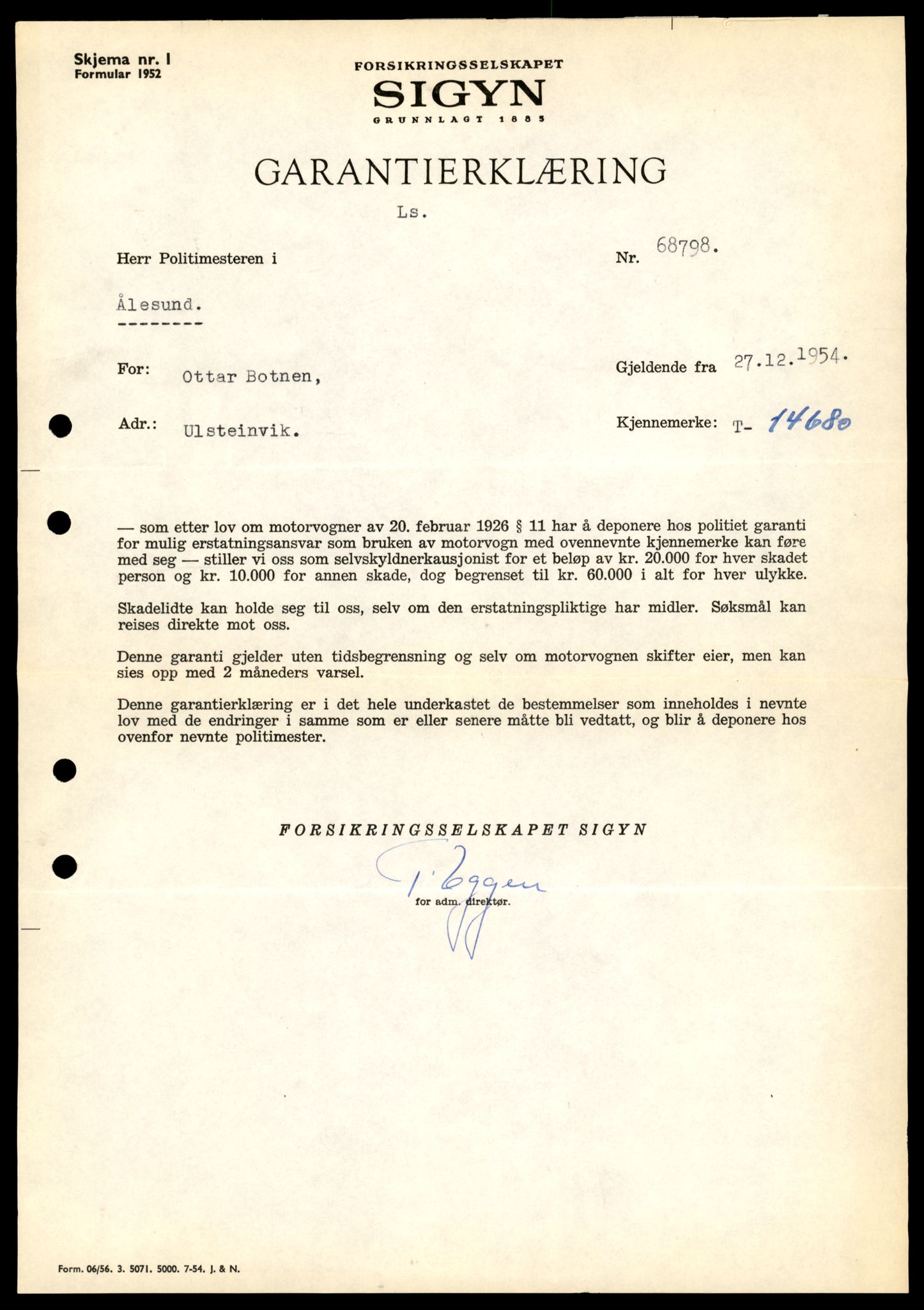 Møre og Romsdal vegkontor - Ålesund trafikkstasjon, AV/SAT-A-4099/F/Fe/L0047: Registreringskort for kjøretøy T 14580 - T 14720, 1927-1998, s. 2361