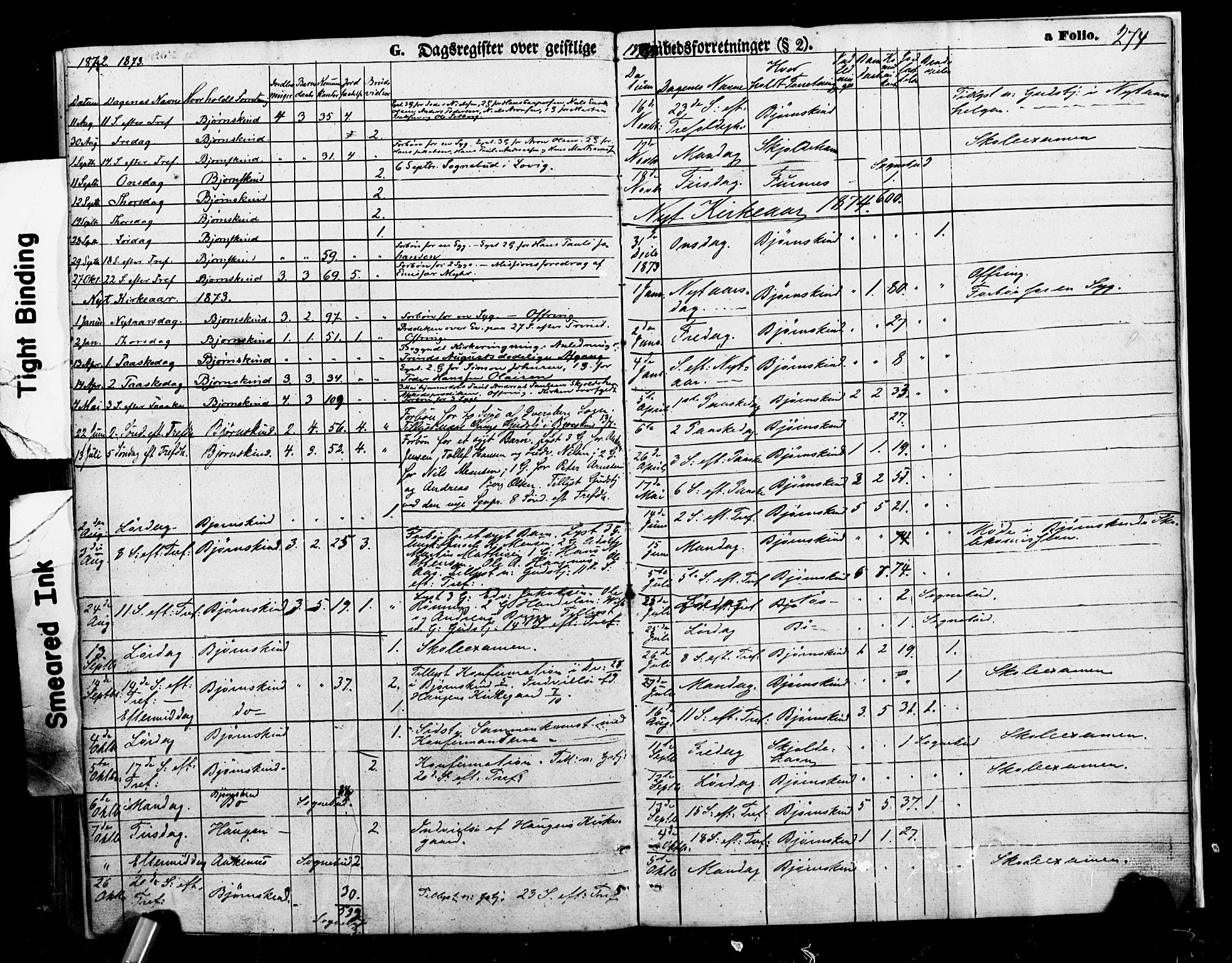 Ministerialprotokoller, klokkerbøker og fødselsregistre - Nordland, AV/SAT-A-1459/898/L1421: Ministerialbok nr. 898A01, 1866-1886, s. 274