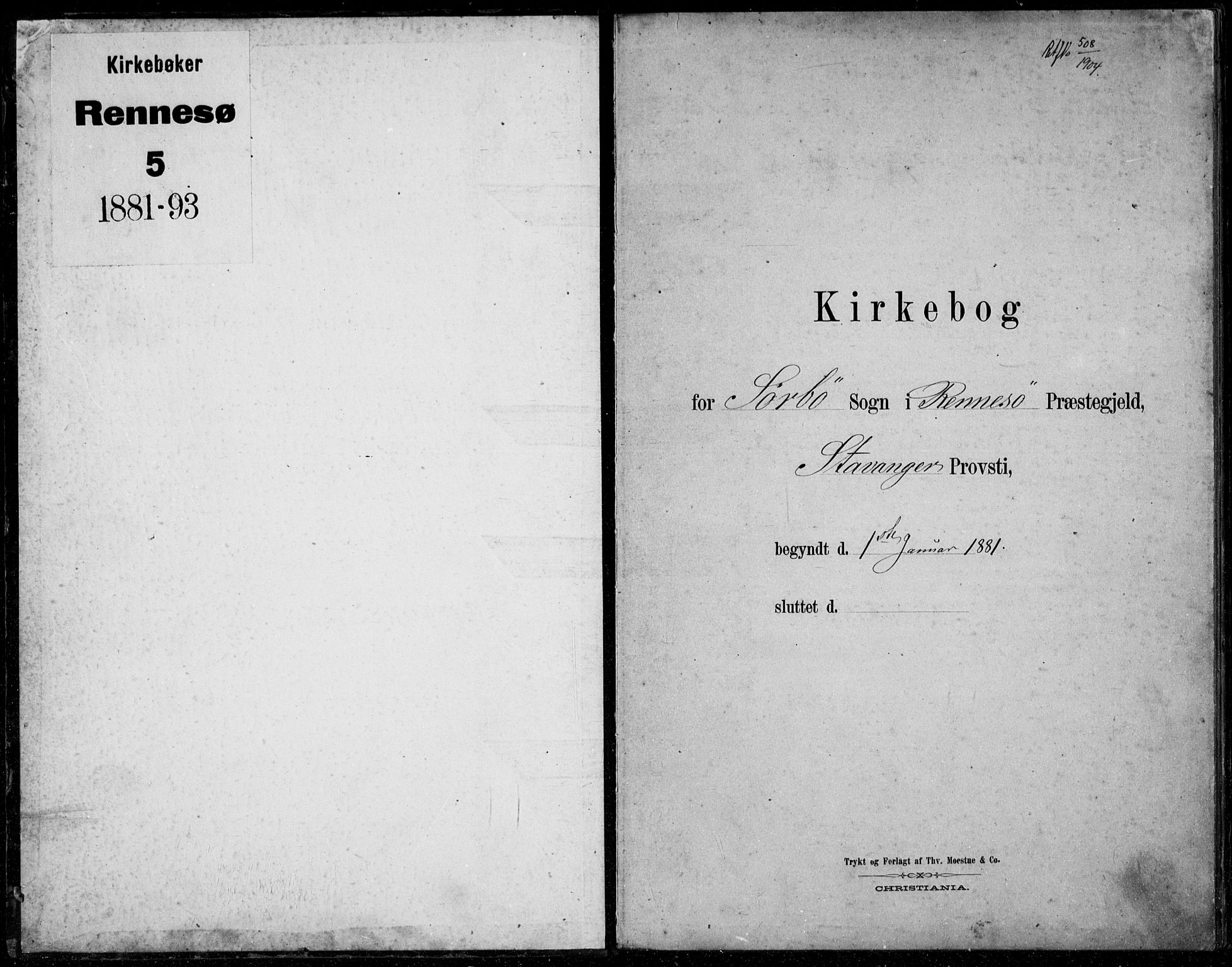 Rennesøy sokneprestkontor, SAST/A -101827/H/Ha/Hab/L0006: Klokkerbok nr. B 6, 1881-1893