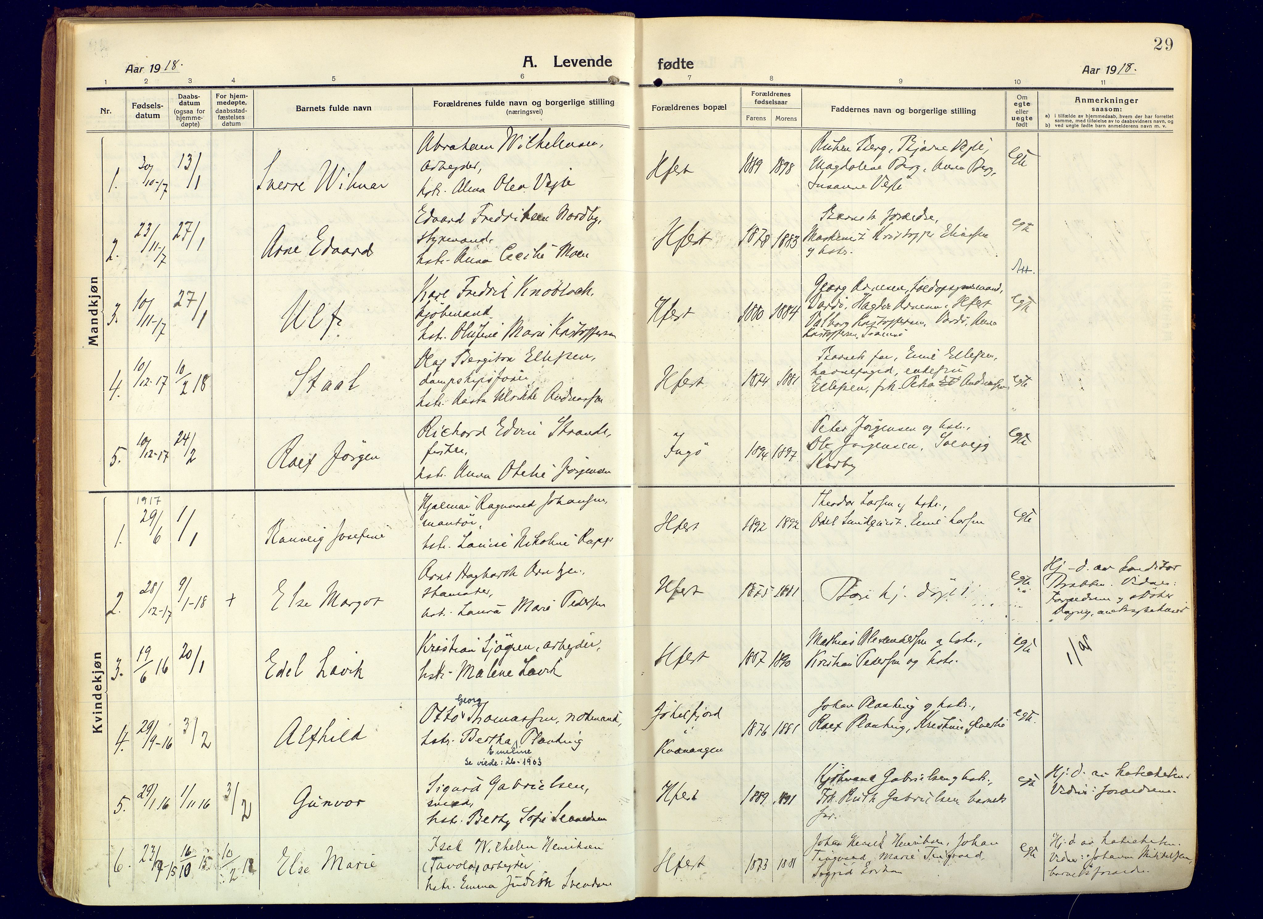 Hammerfest sokneprestkontor, SATØ/S-1347/H/Ha/L0015.kirke: Ministerialbok nr. 15, 1916-1923, s. 29