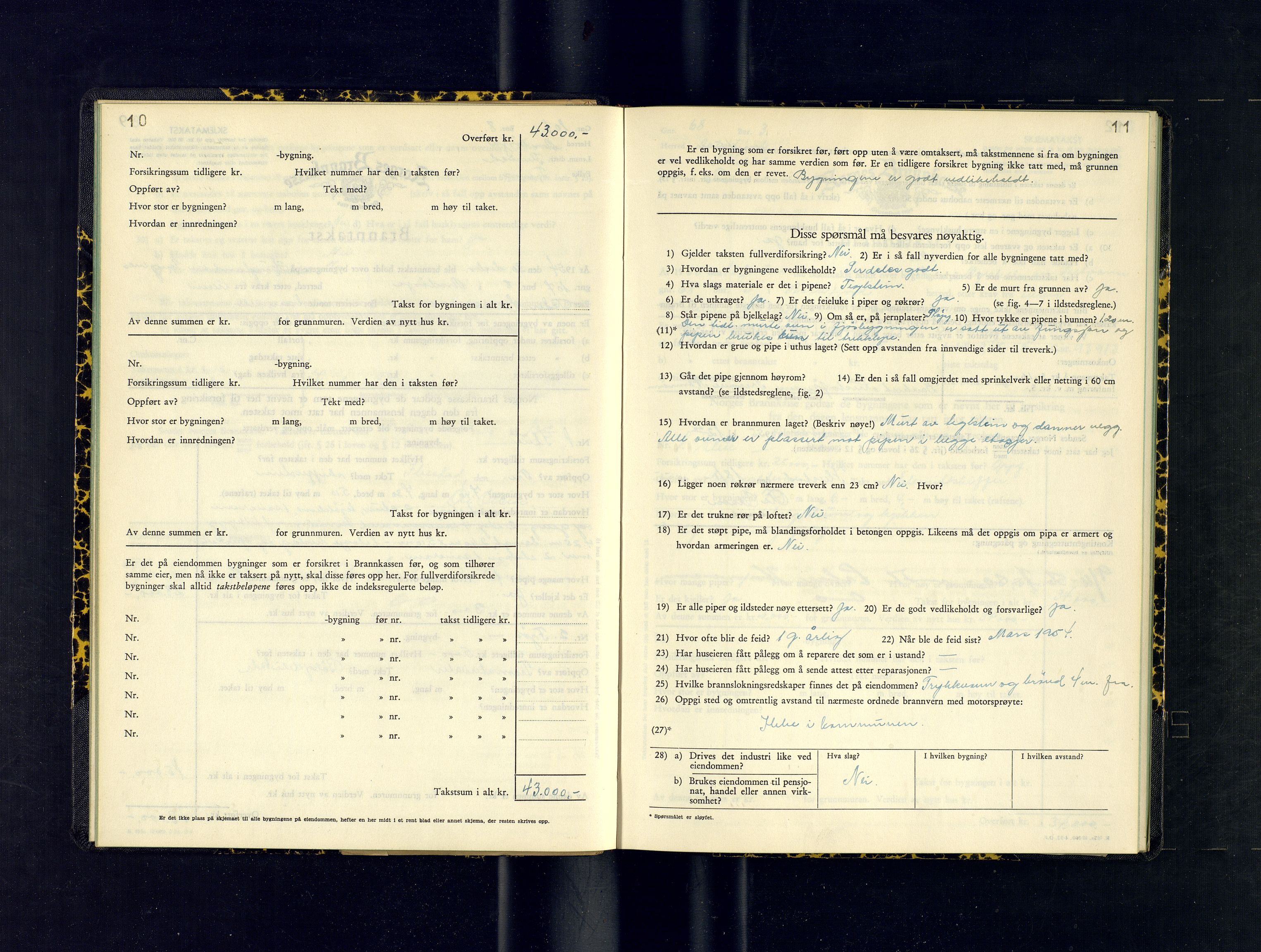 Ibestad lensmannskontor, AV/SATØ-S-1499/F/Fv/Fvh/L0292: Branntakstprotokoller, 1955, s. 10-11