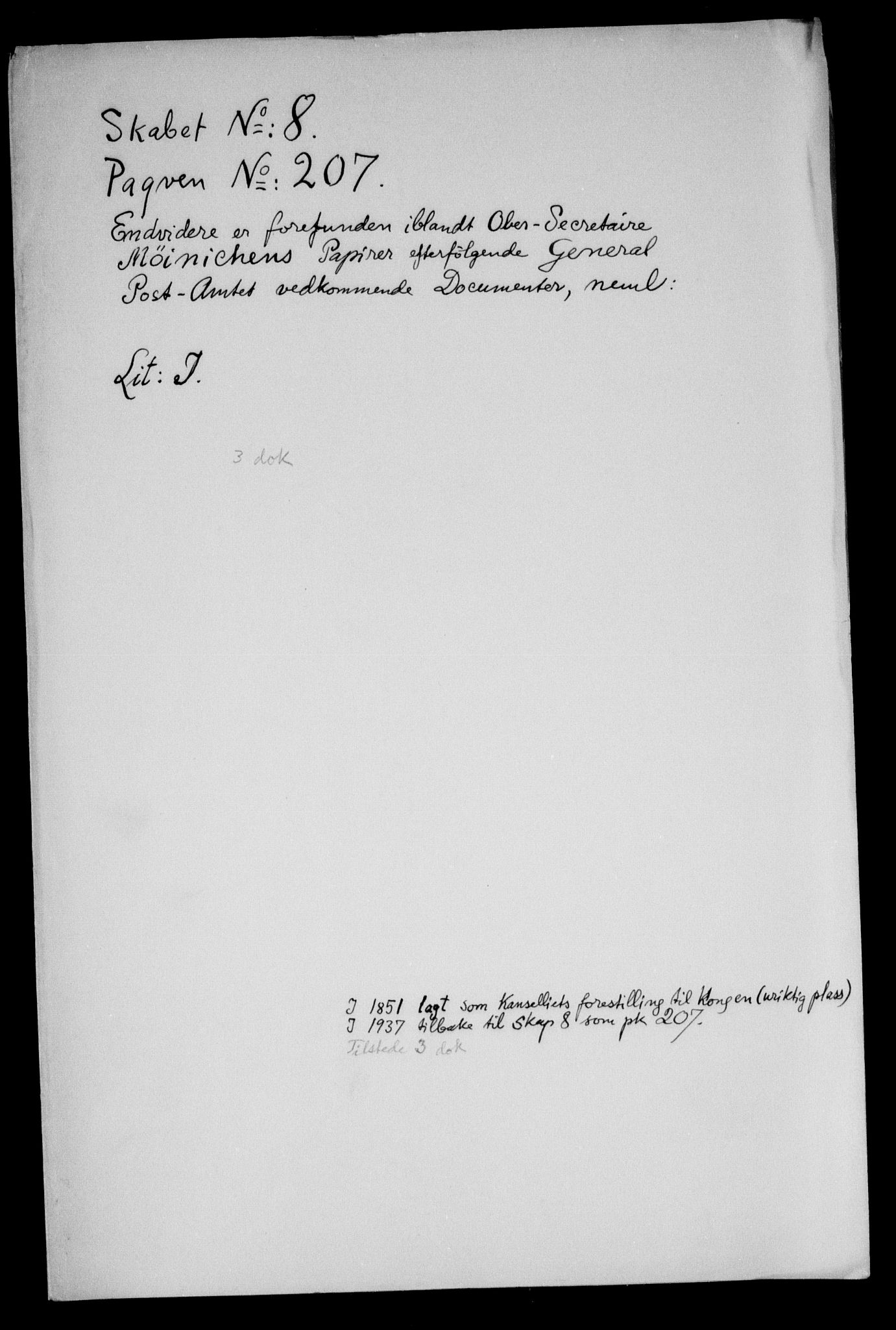 Danske Kanselli, Skapsaker, RA/EA-4061/F/L0021: Skap 8, pakke 198-209, 1720-1734, s. 350
