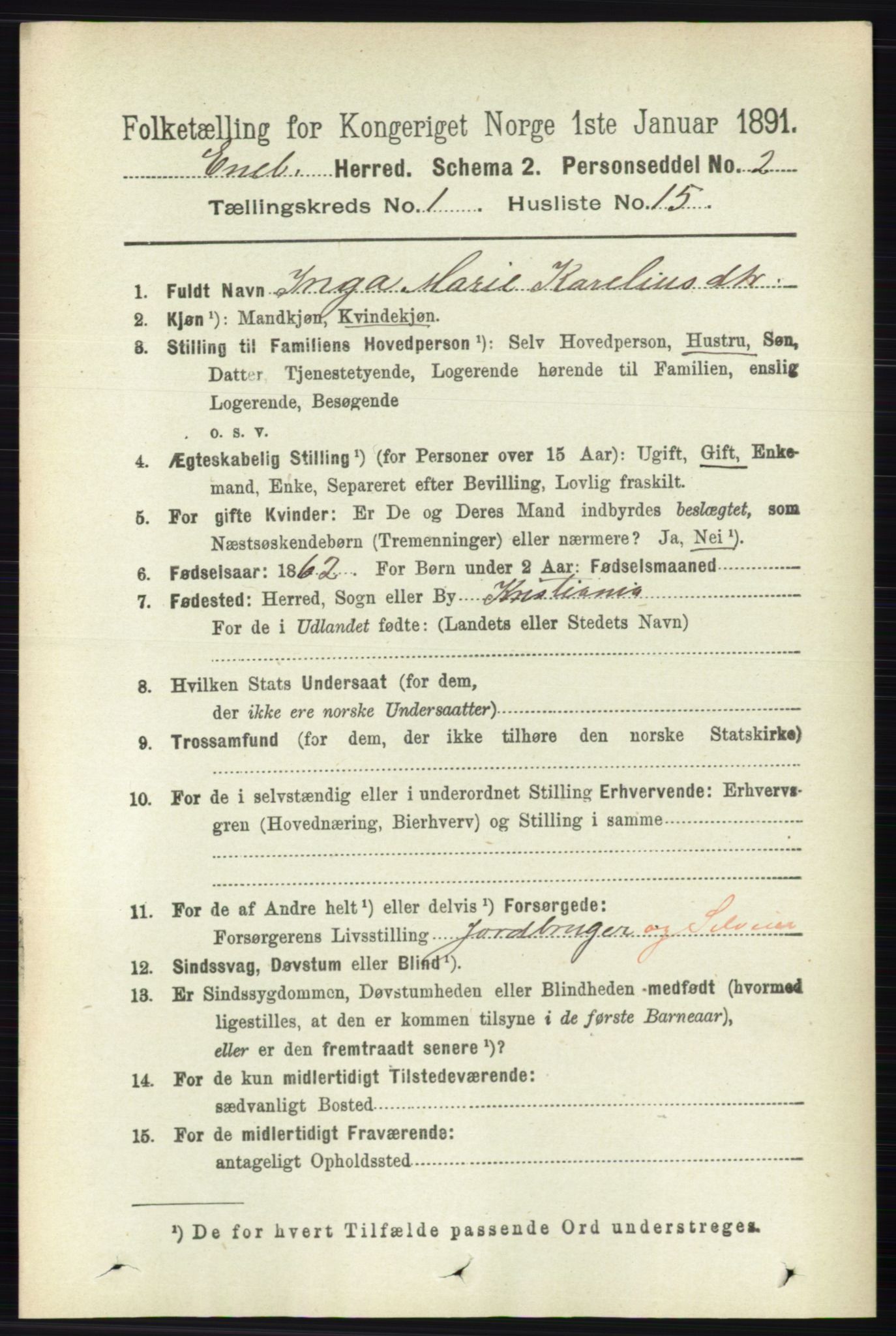 RA, Folketelling 1891 for 0229 Enebakk herred, 1891, s. 203