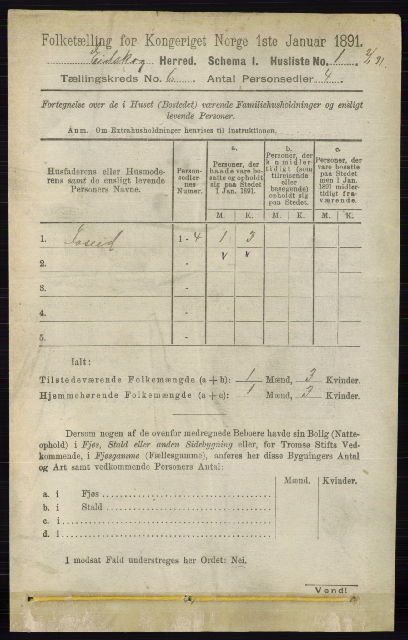 RA, Folketelling 1891 for 0420 Eidskog herred, 1891, s. 2712