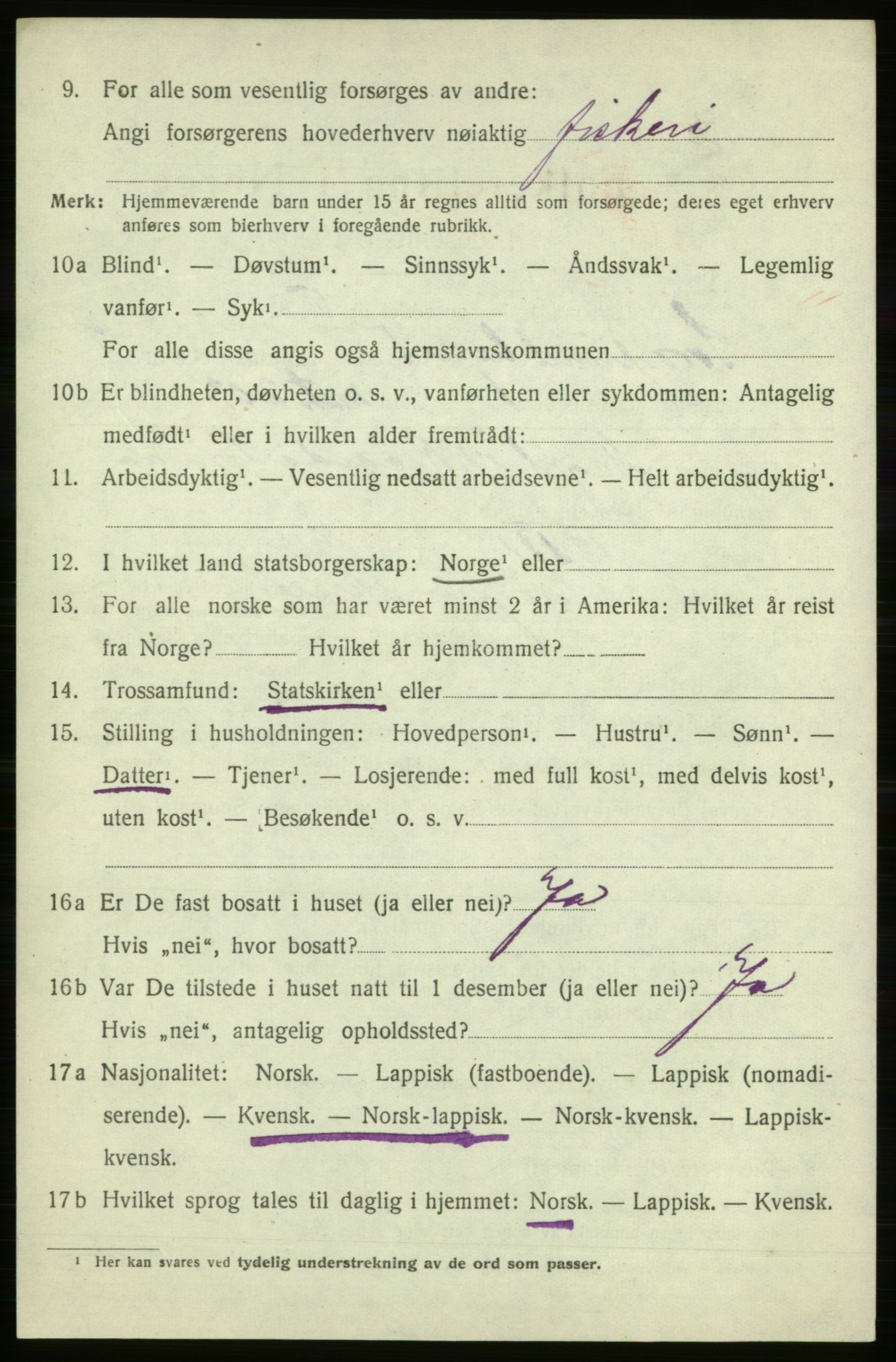 SATØ, Folketelling 1920 for 2016 Sørøysund herred, 1920, s. 3611