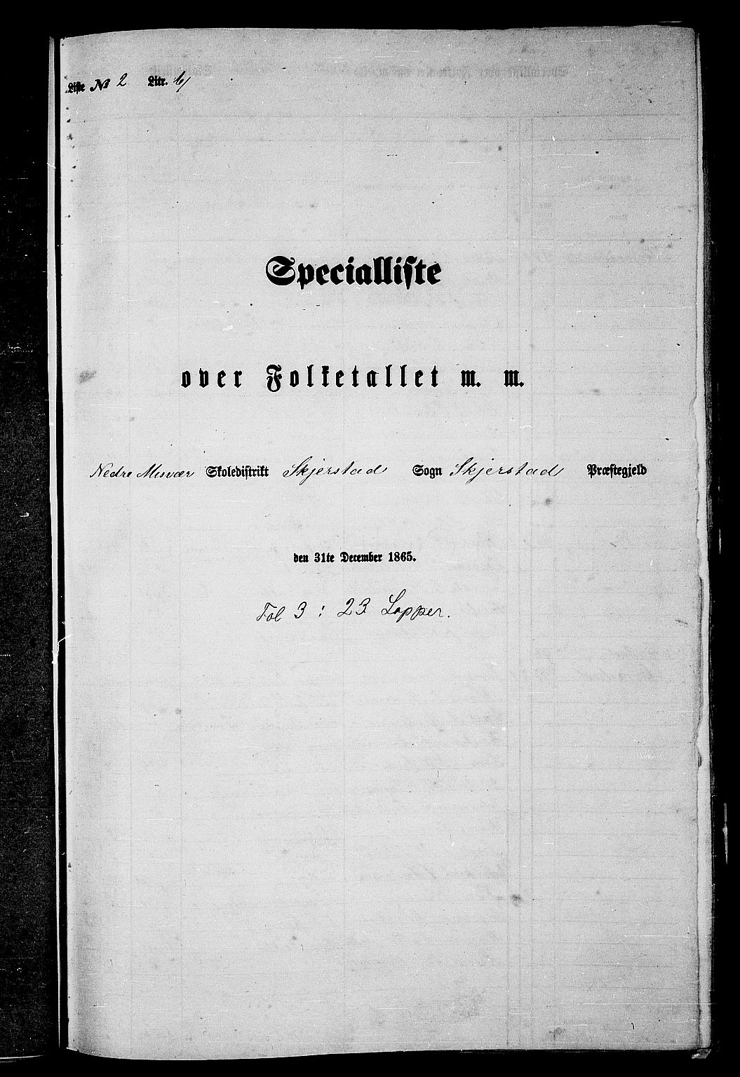 RA, Folketelling 1865 for 1842P Skjerstad prestegjeld, 1865, s. 49