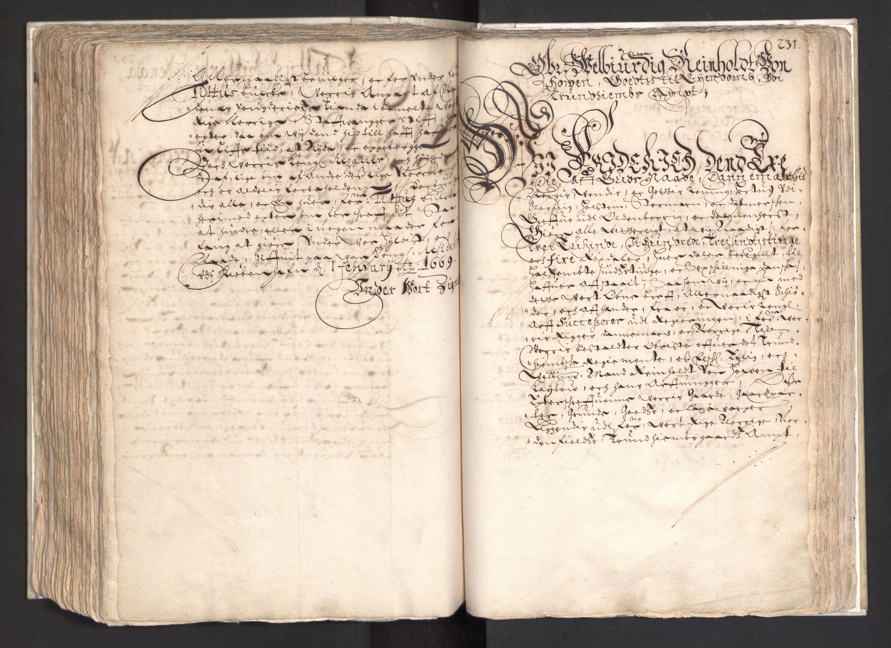 Rentekammeret, Kammerkanselliet, RA/EA-3111/G/Gg/Ggj/Ggja/L0003: Skjøtebok Oa (13), 1661-1669, s. 235