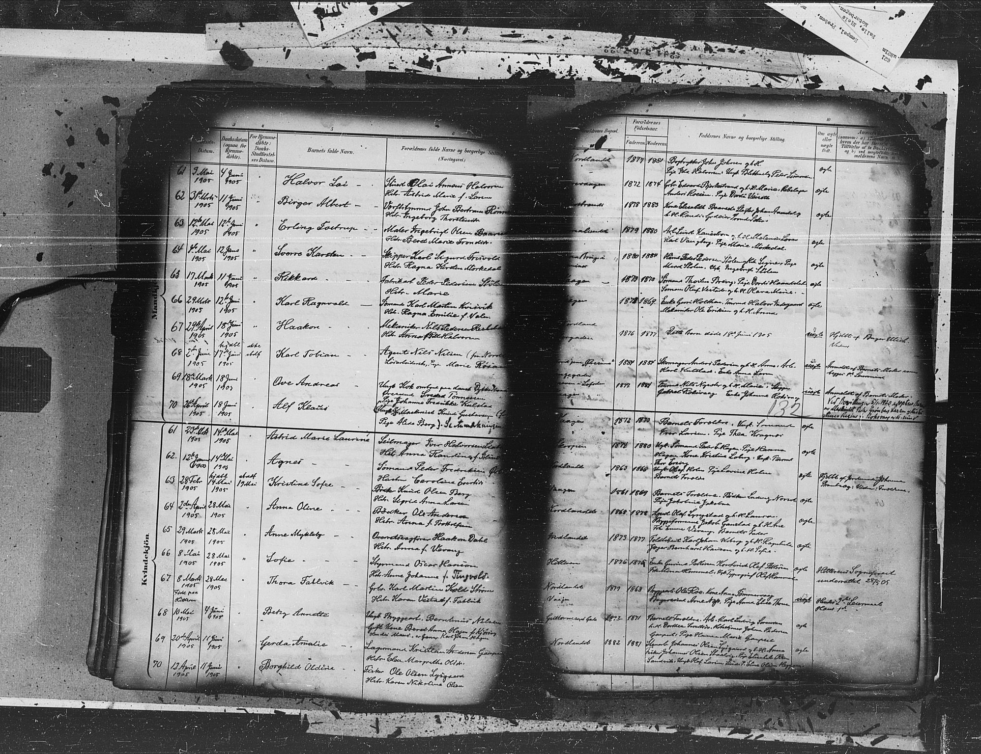 Ministerialprotokoller, klokkerbøker og fødselsregistre - Møre og Romsdal, AV/SAT-A-1454/572/L0855: Ministerialbok nr. 572A18, 1898-1913, s. 132
