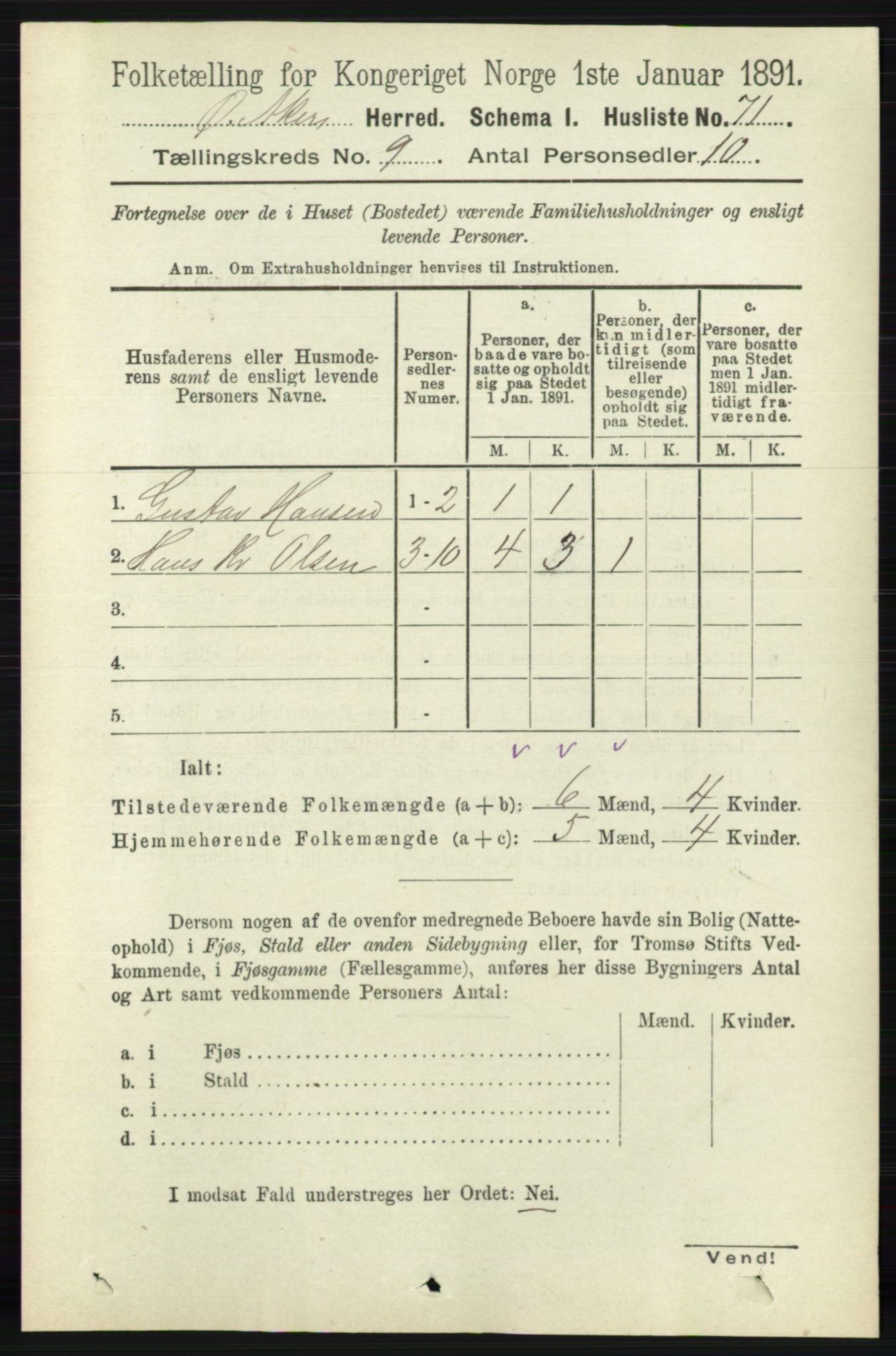 RA, Folketelling 1891 for 0218 Aker herred, 1891, s. 8357