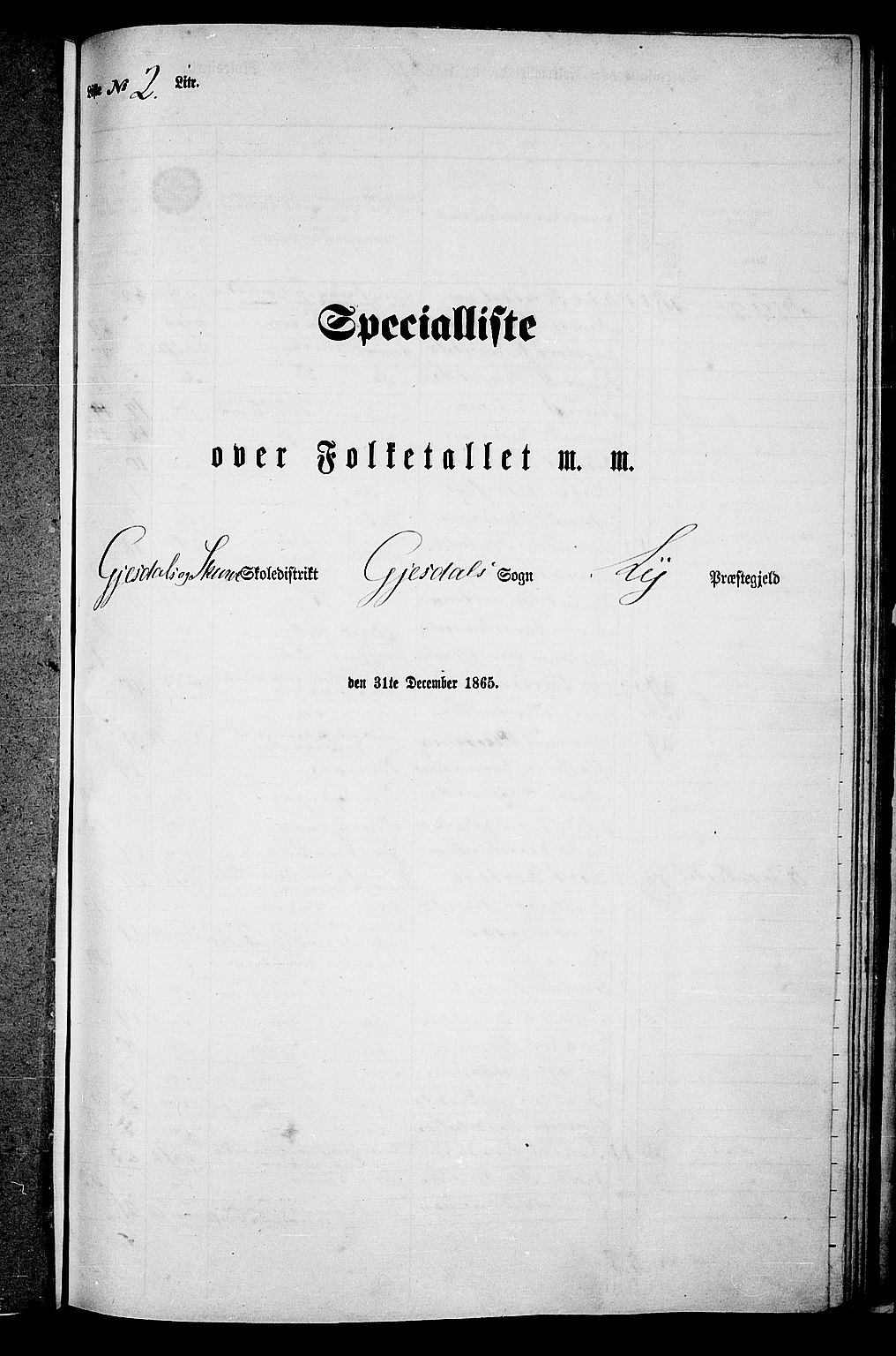 RA, Folketelling 1865 for 1121P Lye prestegjeld, 1865, s. 125