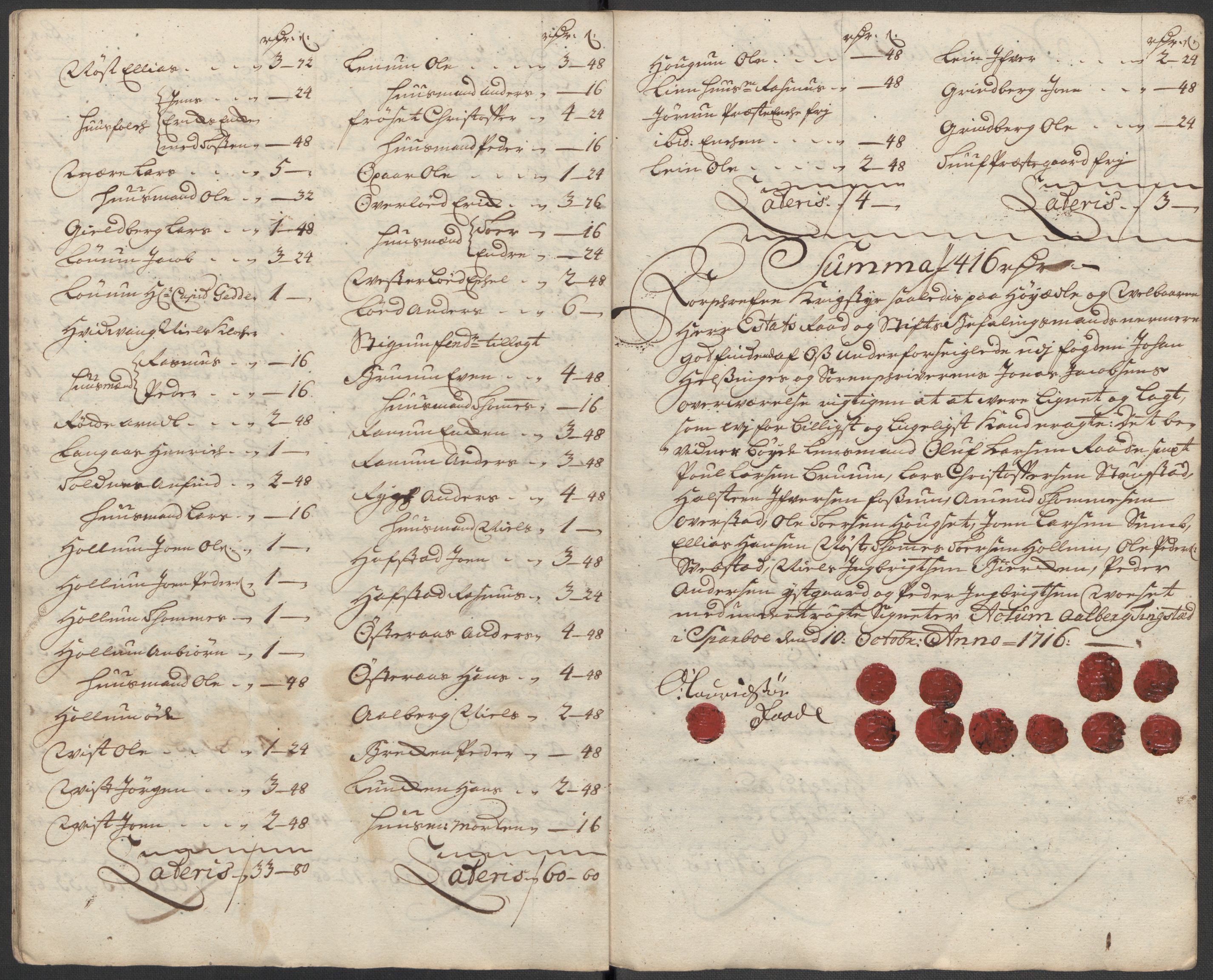 Rentekammeret inntil 1814, Reviderte regnskaper, Fogderegnskap, AV/RA-EA-4092/R63/L4324: Fogderegnskap Inderøy, 1716, s. 153