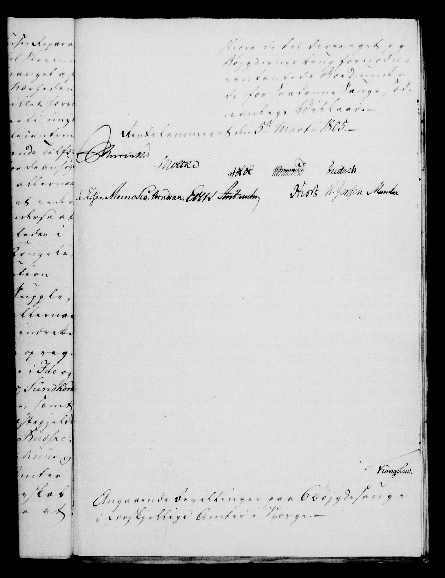 Rentekammeret, Kammerkanselliet, RA/EA-3111/G/Gf/Gfa/L0087: Norsk relasjons- og resolusjonsprotokoll (merket RK 52.87), 1805, s. 101
