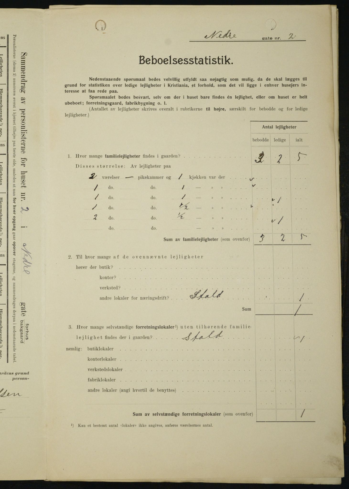 OBA, Kommunal folketelling 1.2.1909 for Kristiania kjøpstad, 1909, s. 62689