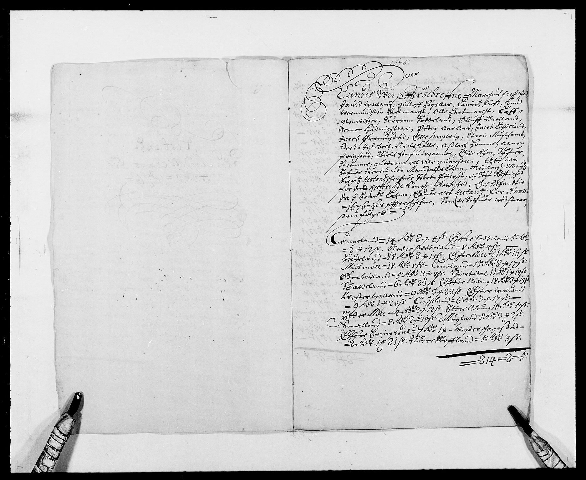 Rentekammeret inntil 1814, Reviderte regnskaper, Fogderegnskap, RA/EA-4092/R42/L2540: Mandal fogderi, 1676-1680, s. 41