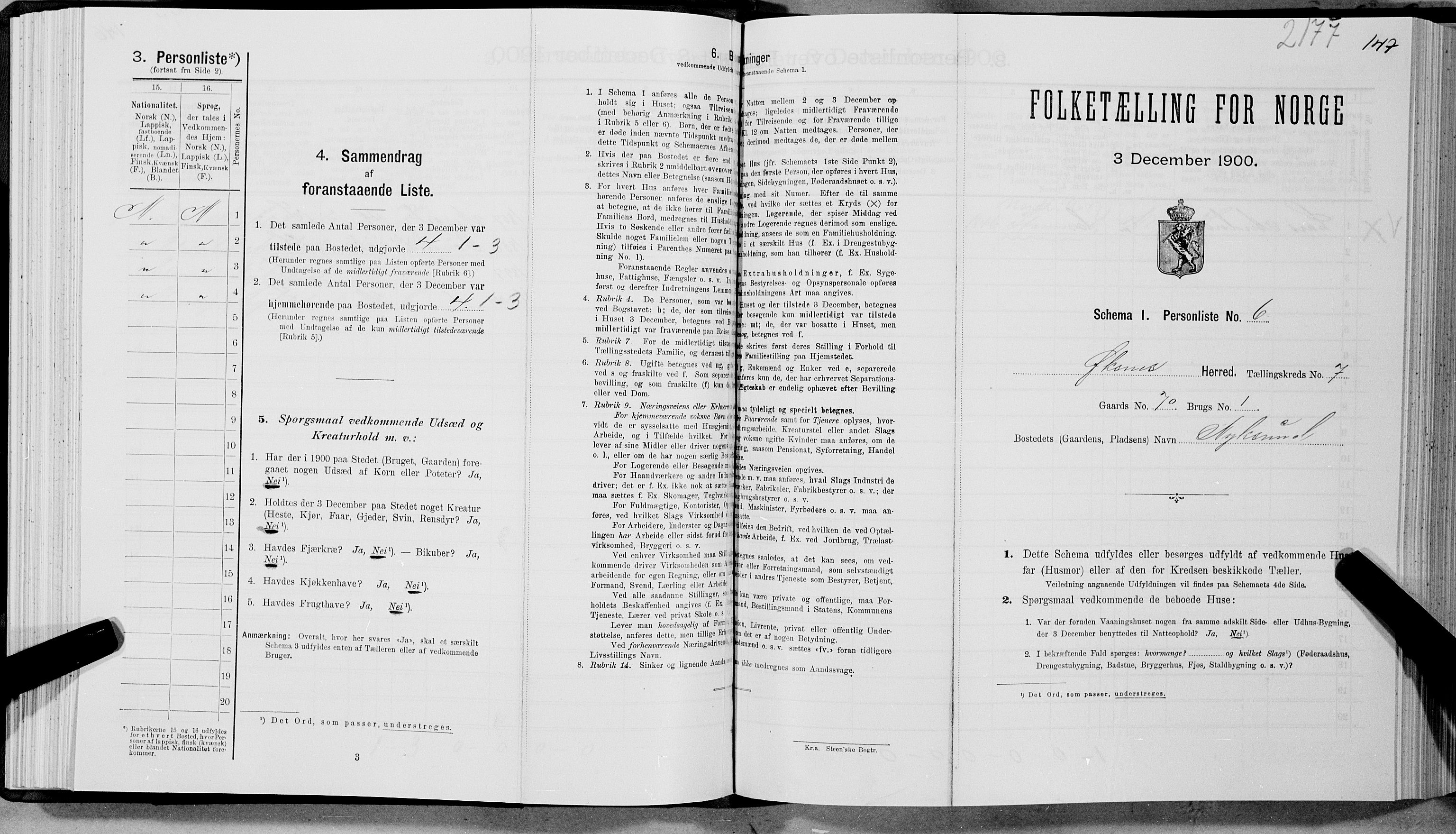 SAT, Folketelling 1900 for 1868 Øksnes herred, 1900, s. 555