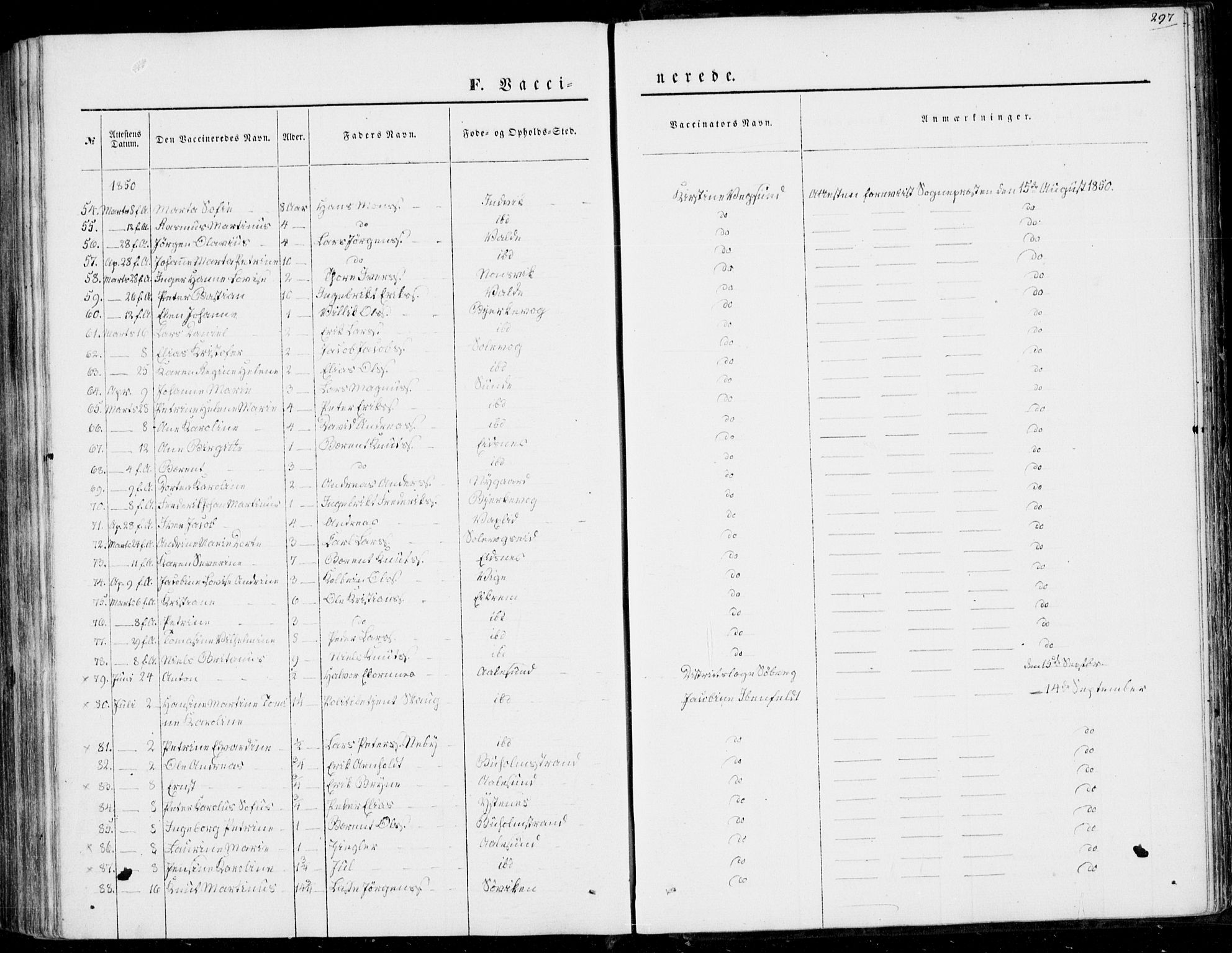 Ministerialprotokoller, klokkerbøker og fødselsregistre - Møre og Romsdal, AV/SAT-A-1454/528/L0397: Ministerialbok nr. 528A08, 1848-1858, s. 297