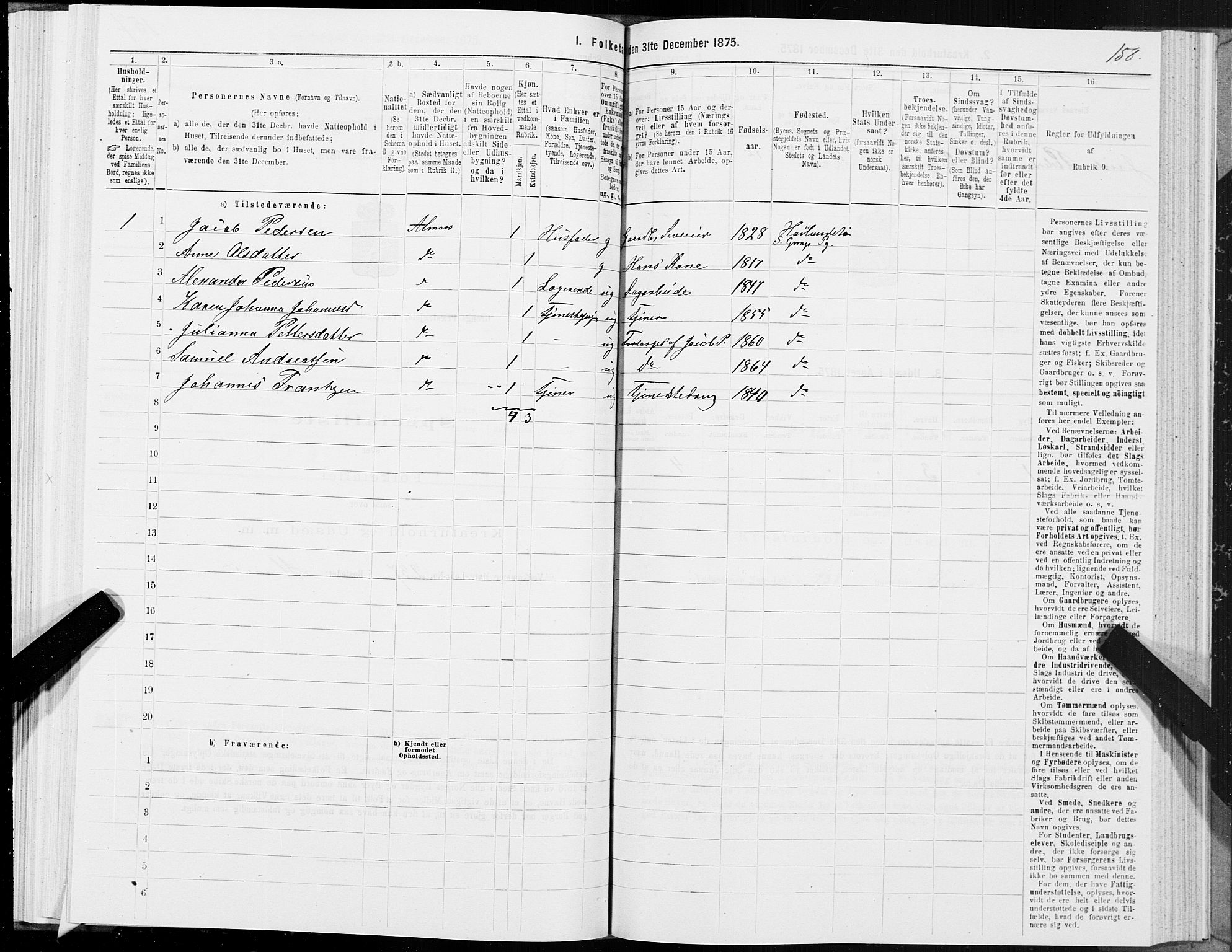 SAT, Folketelling 1875 for 1742P Grong prestegjeld, 1875, s. 4158