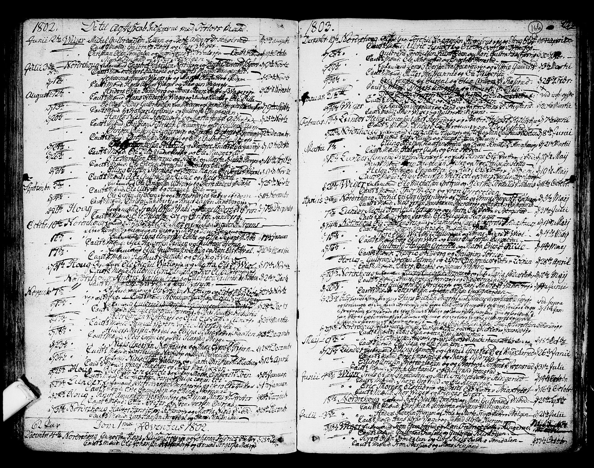 Norderhov kirkebøker, AV/SAKO-A-237/F/Fa/L0006: Ministerialbok nr. 6, 1789-1811, s. 166