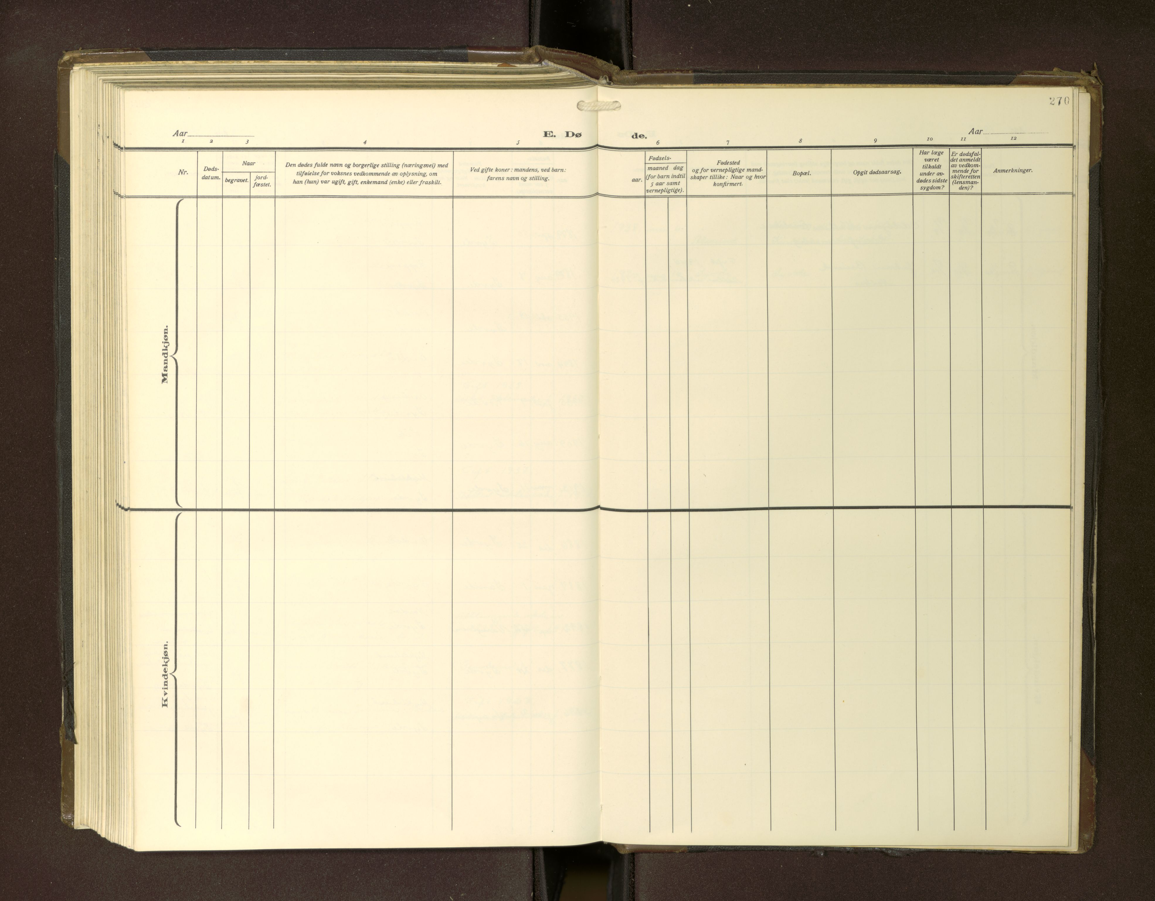 Ministerialprotokoller, klokkerbøker og fødselsregistre - Møre og Romsdal, SAT/A-1454/502/L0029: Klokkerbok nr. 502---, 1932-1968, s. 270