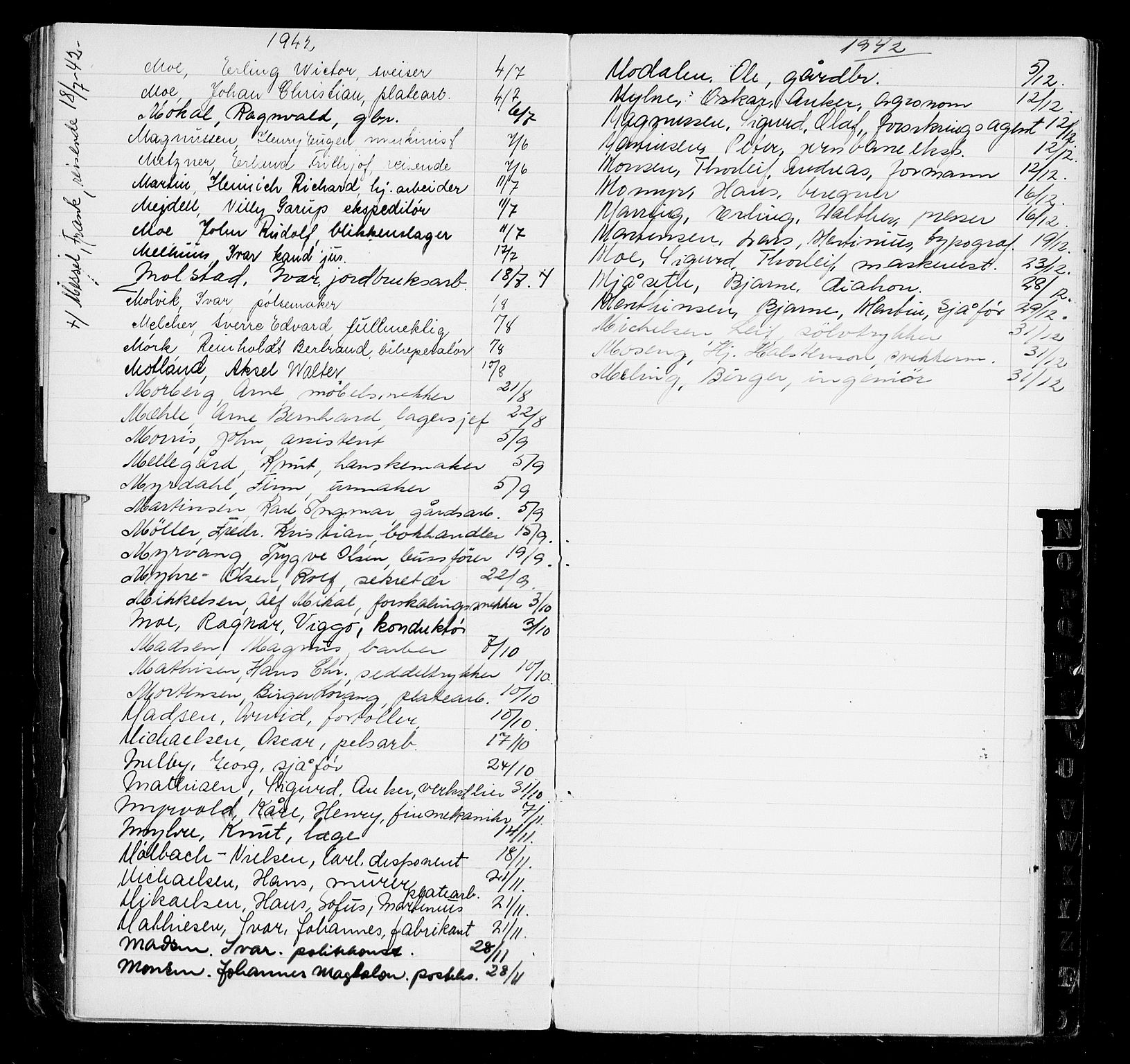 Oslo byfogd avd. I, AV/SAO-A-10220/L/La/L0005: Vigselsregister, 1937-1942, s. 86