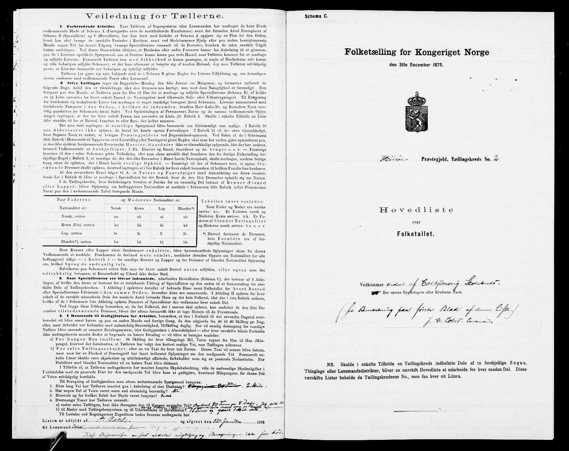 SAK, Folketelling 1875 for 0922P Hisøy prestegjeld, 1875, s. 19