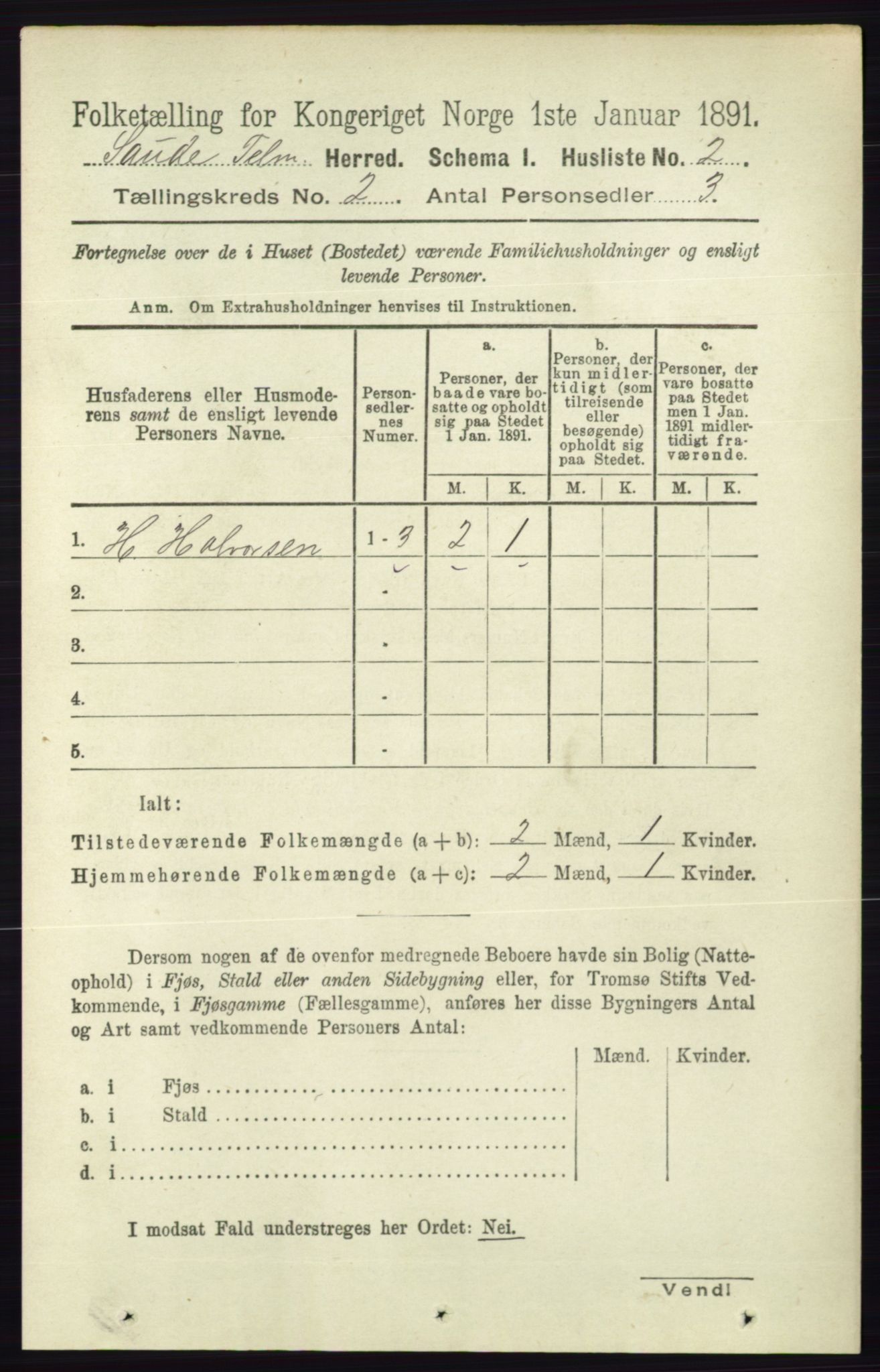 RA, Folketelling 1891 for 0822 Sauherad herred, 1891, s. 390