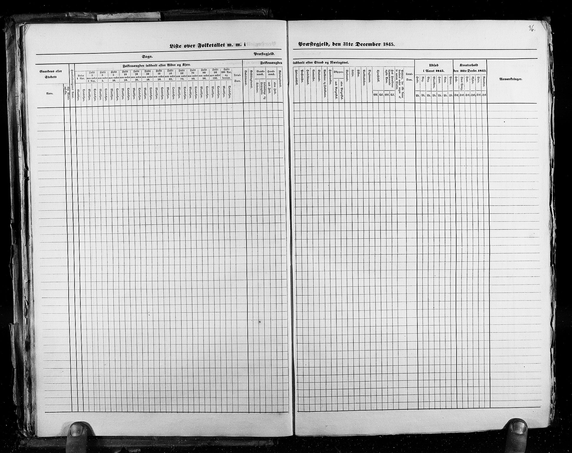 RA, Folketellingen 1845, bind 3: Hedemarken amt og Kristians amt, 1845, s. 36