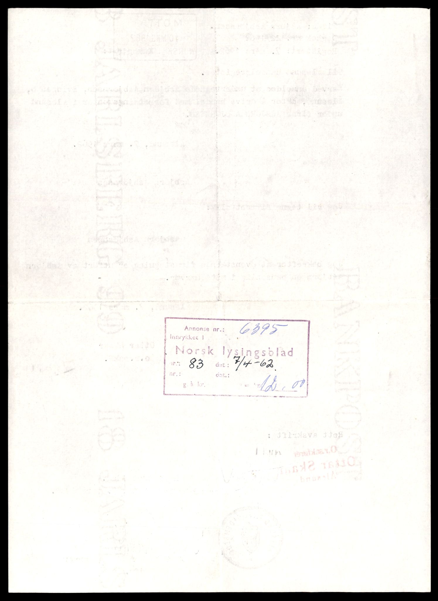 Ålesund sorenskriveri, AV/SAT-A-4383/2/J/Jd/Jde/L0002: Bilag. Enkeltmannsforetak Asb - Bjø, 1916-1988, s. 4