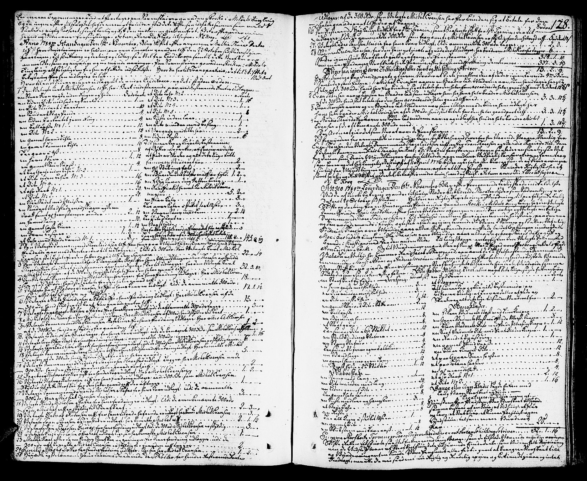 Orkdal sorenskriveri, SAT/A-4169/1/3/3Aa/L0008: Skifteprotokoller, 1782-1796, s. 127b-128a