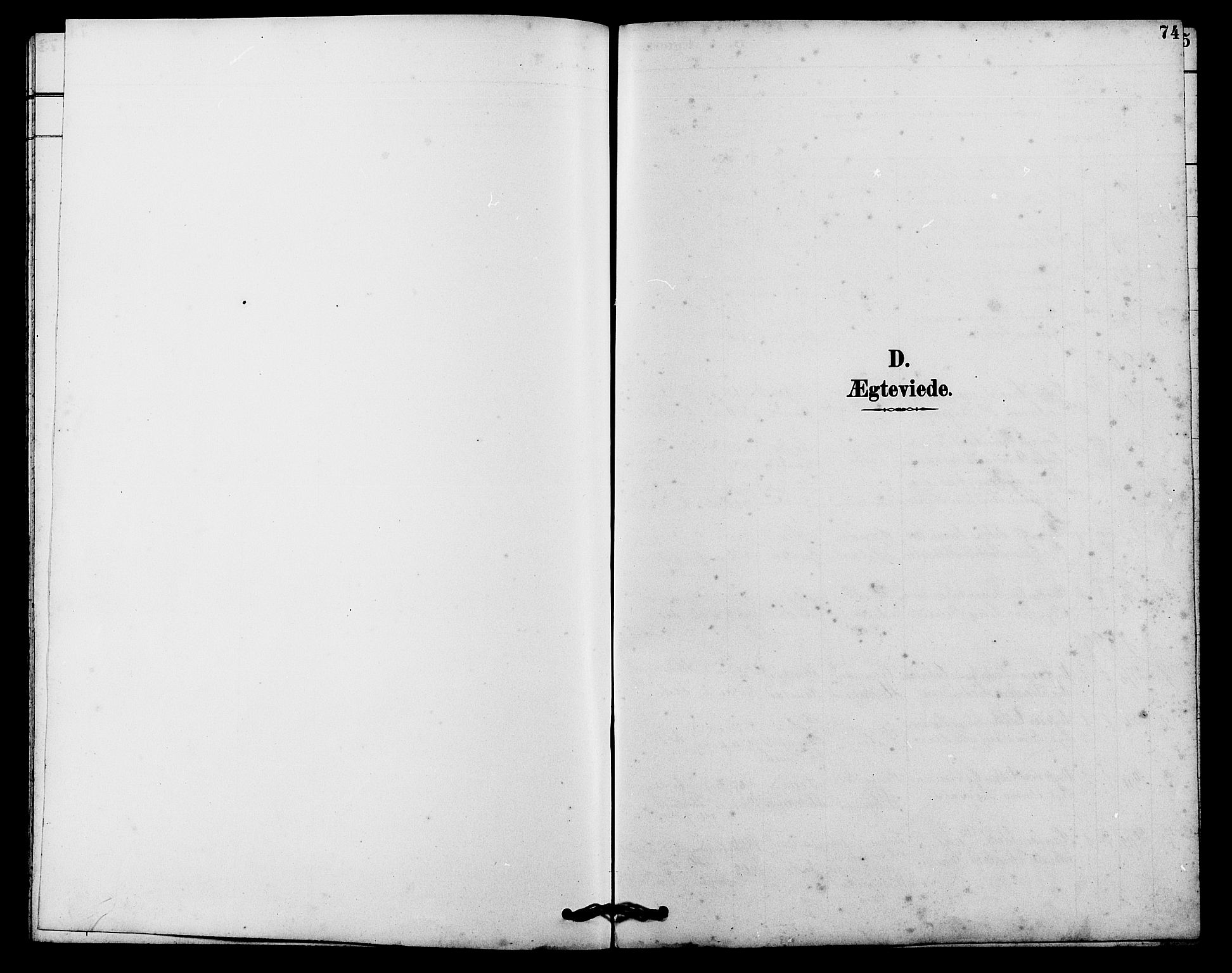 Kvinesdal sokneprestkontor, SAK/1111-0026/F/Fb/Fba/L0004: Klokkerbok nr. B 4, 1894-1909, s. 74