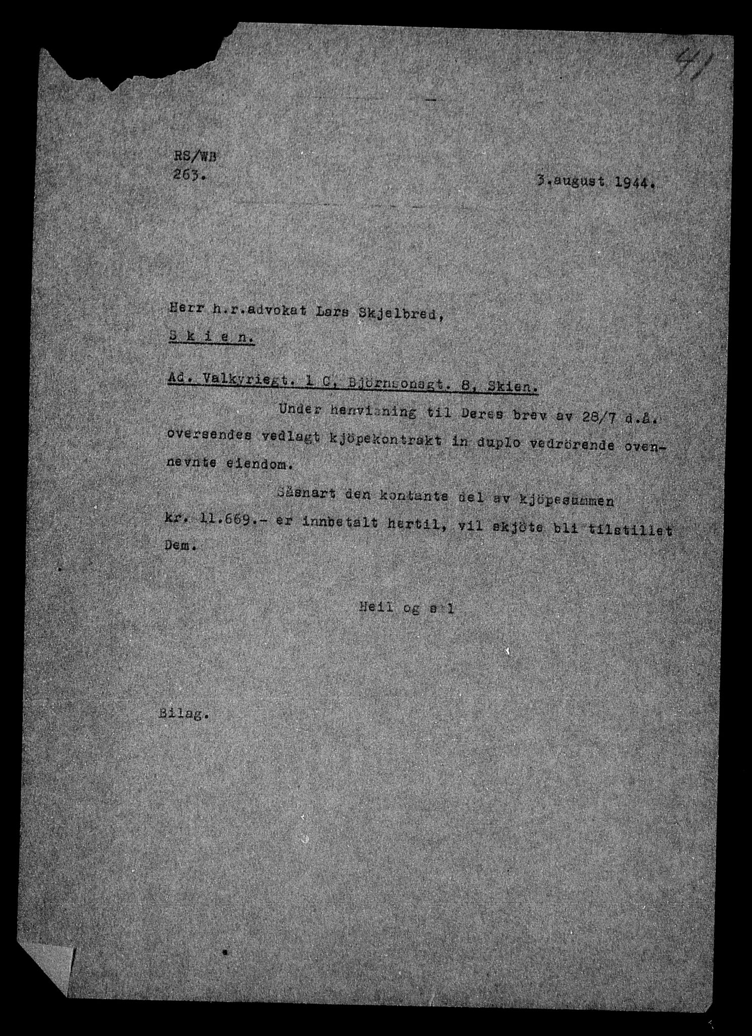 Justisdepartementet, Tilbakeføringskontoret for inndratte formuer, AV/RA-S-1564/H/Hc/Hcd/L0990: --, 1945-1947, s. 99