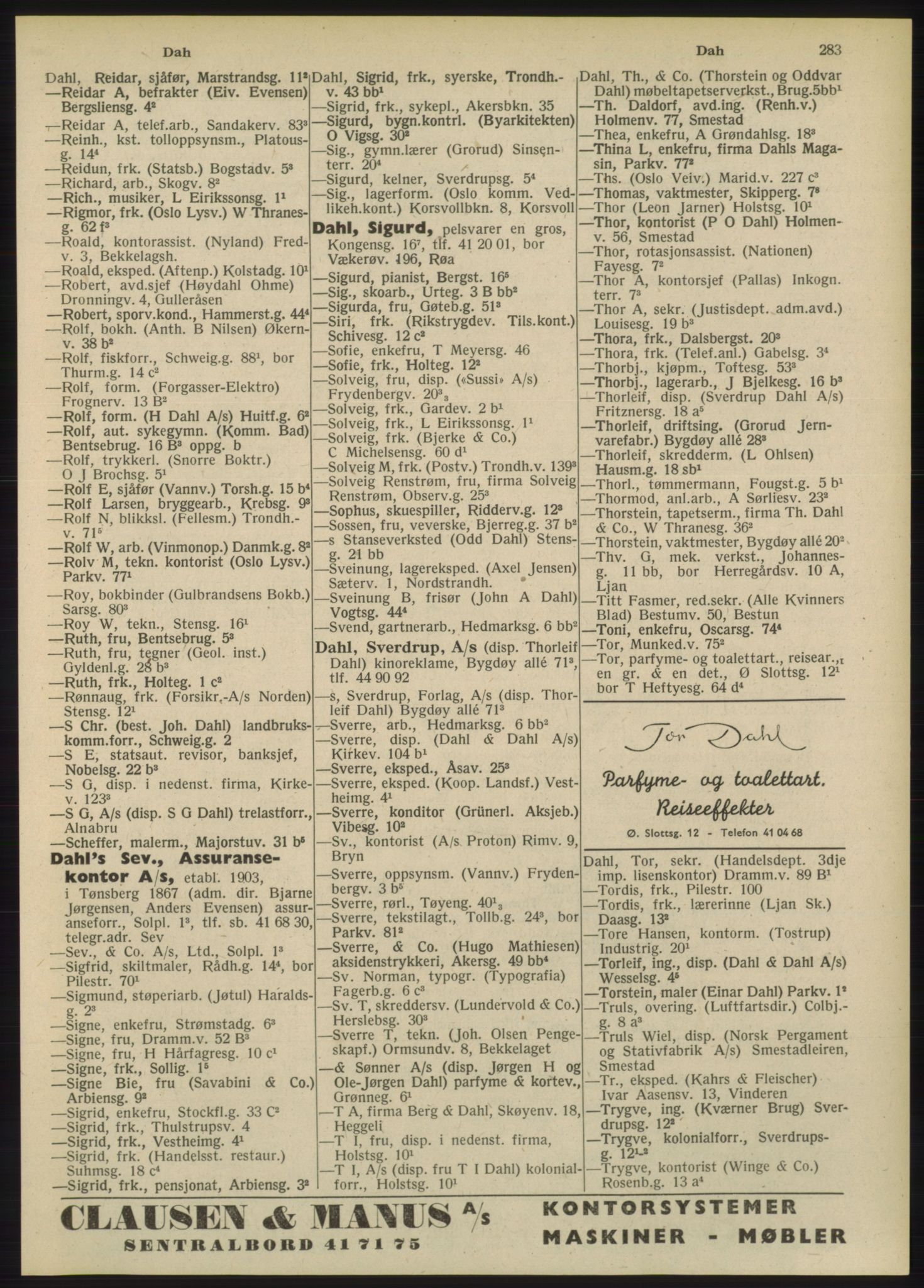 Kristiania/Oslo adressebok, PUBL/-, 1948, s. 283