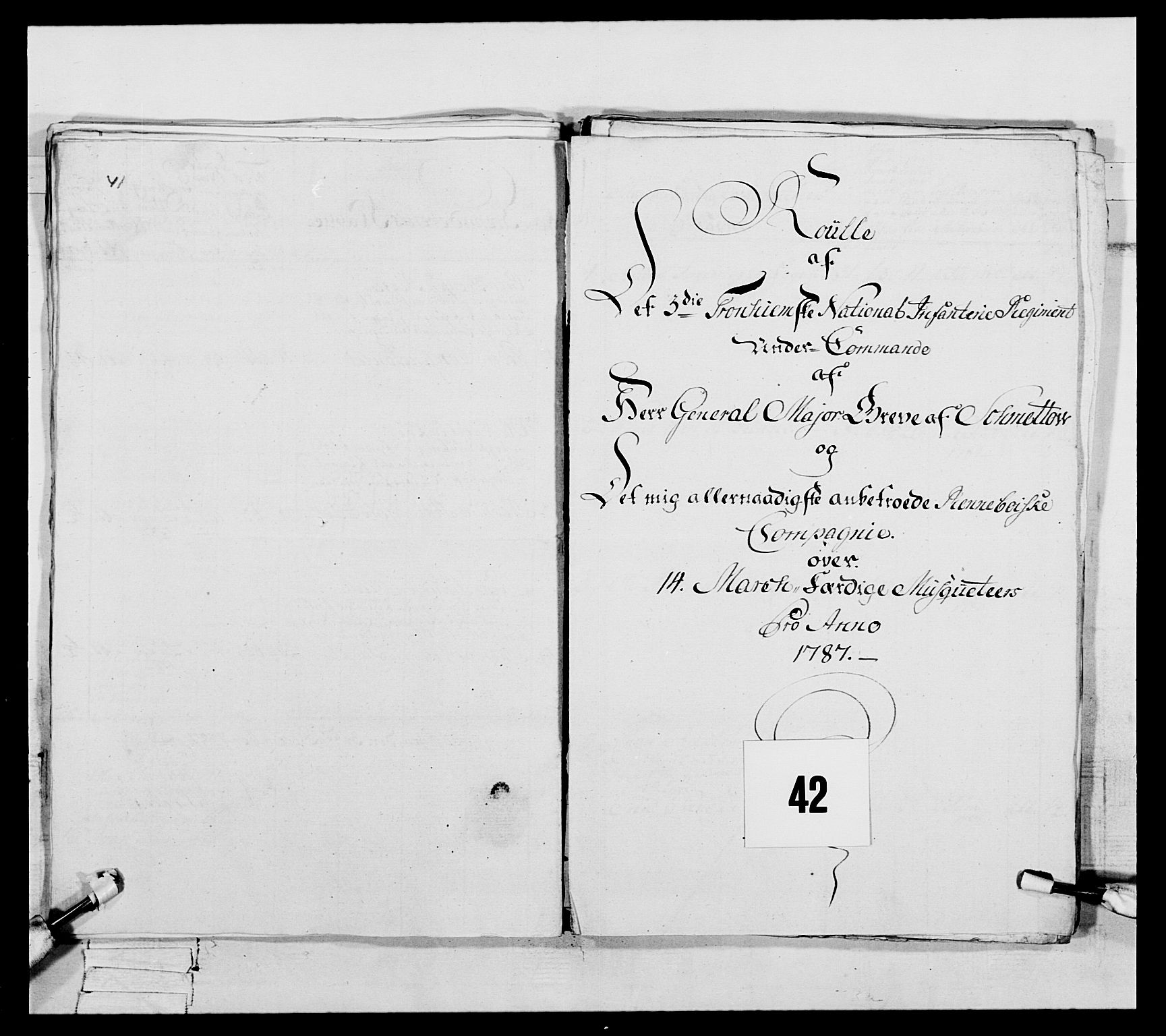 Generalitets- og kommissariatskollegiet, Det kongelige norske kommissariatskollegium, AV/RA-EA-5420/E/Eh/L0088: 3. Trondheimske nasjonale infanteriregiment, 1780-1789, s. 230