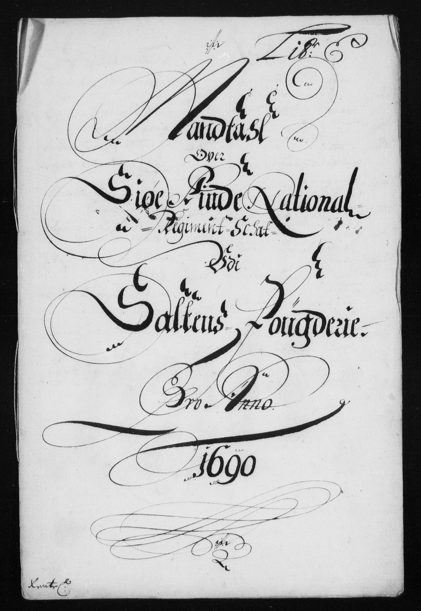 Rentekammeret inntil 1814, Reviderte regnskaper, Stiftamtstueregnskaper, Trondheim stiftamt og Nordland amt, AV/RA-EA-6044/R/Rh/L0015: Nordland amt, 1690