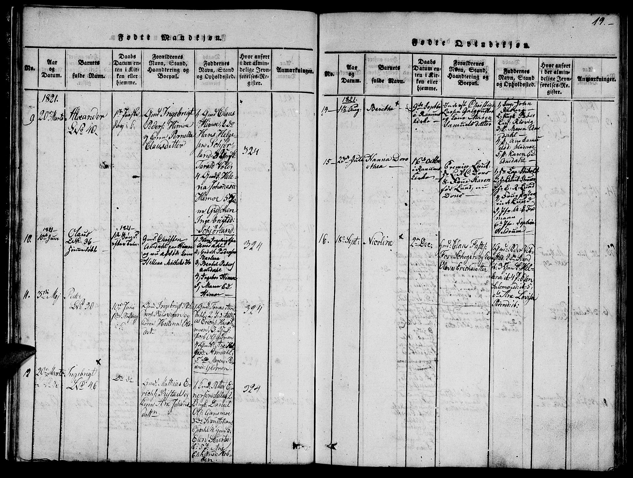 Ministerialprotokoller, klokkerbøker og fødselsregistre - Nord-Trøndelag, AV/SAT-A-1458/764/L0559: Klokkerbok nr. 764C01, 1816-1824, s. 19