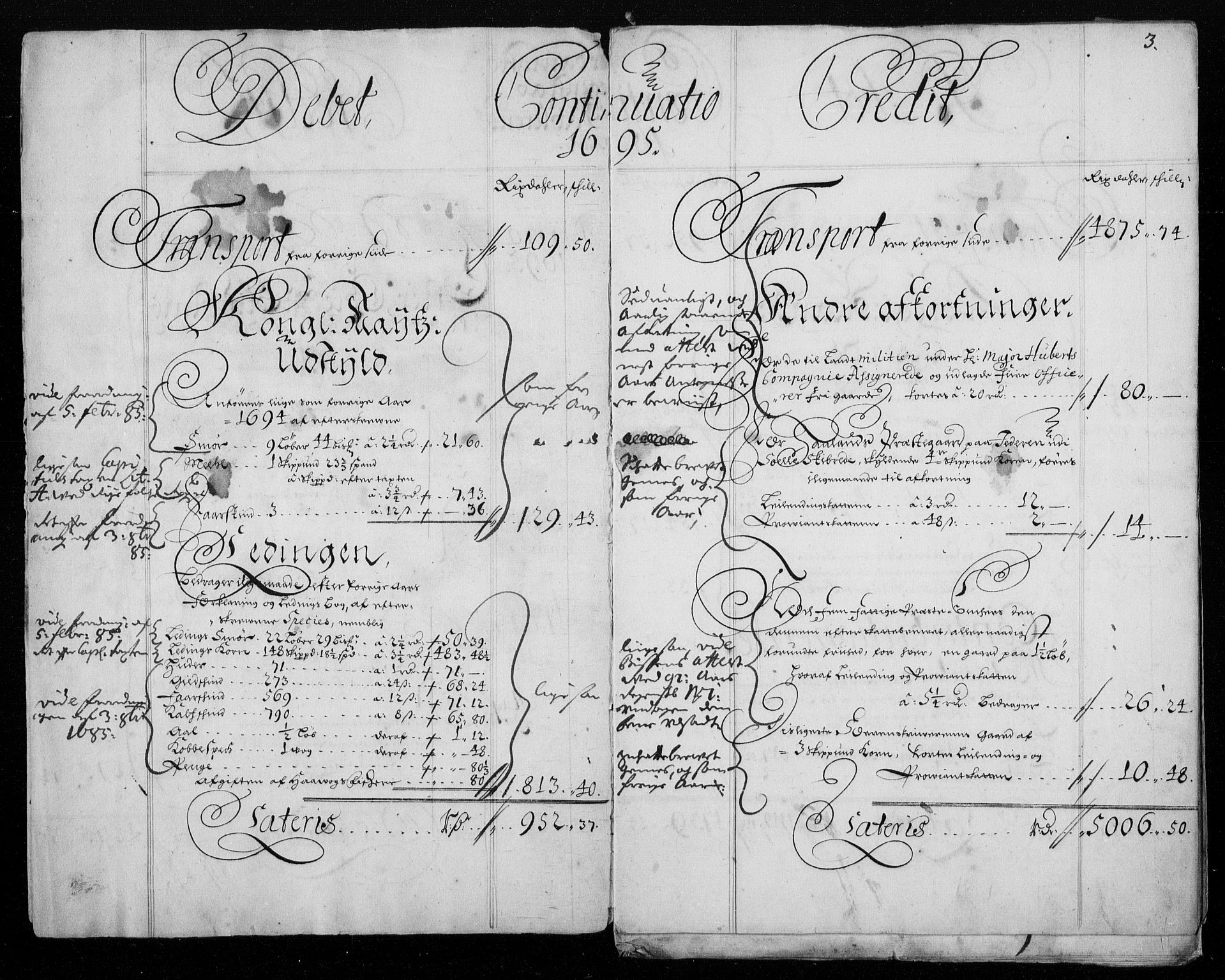 Rentekammeret inntil 1814, Reviderte regnskaper, Fogderegnskap, RA/EA-4092/R46/L2728: Fogderegnskap Jæren og Dalane, 1694-1696, s. 211