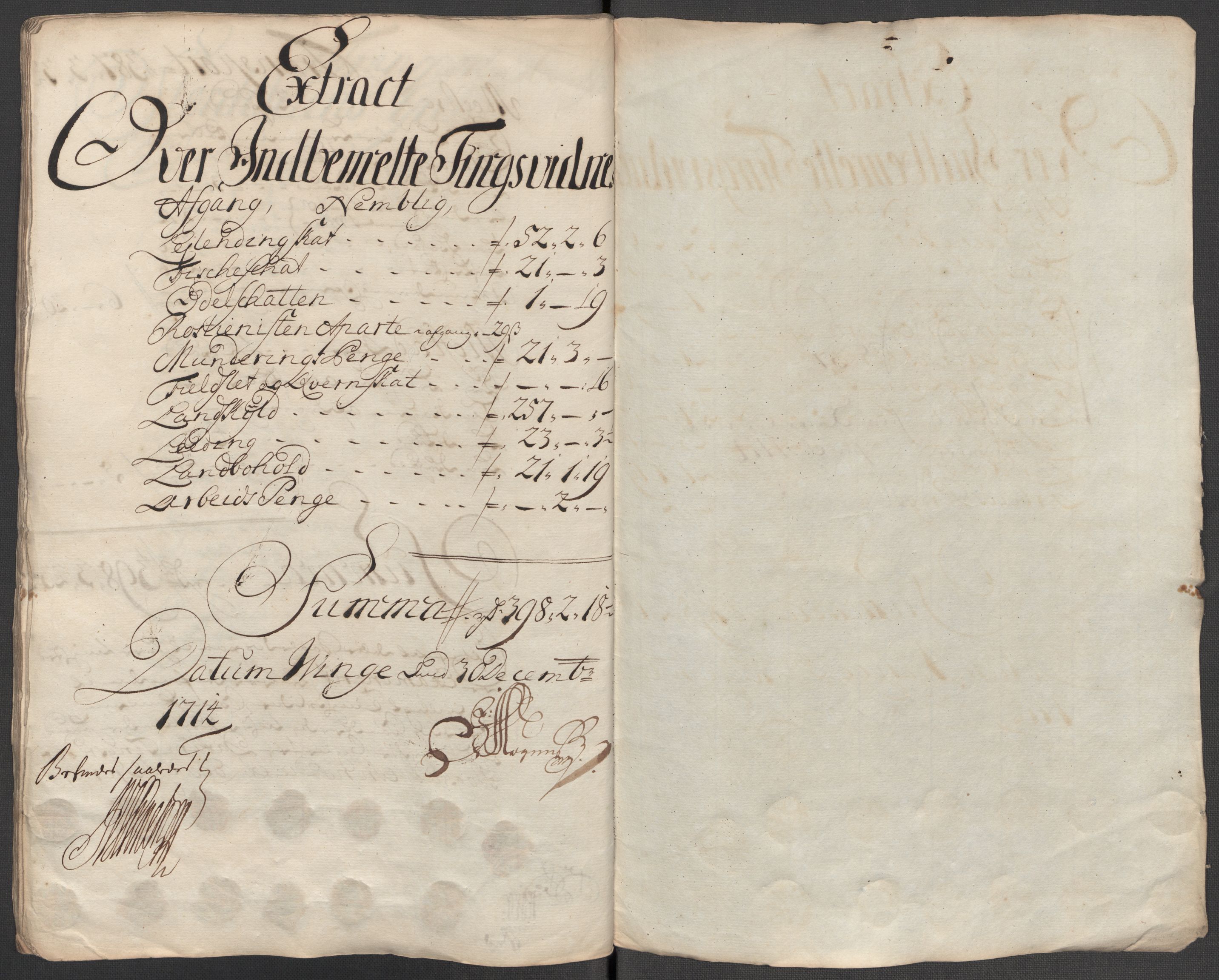 Rentekammeret inntil 1814, Reviderte regnskaper, Fogderegnskap, RA/EA-4092/R62/L4204: Fogderegnskap Stjørdal og Verdal, 1714, s. 317